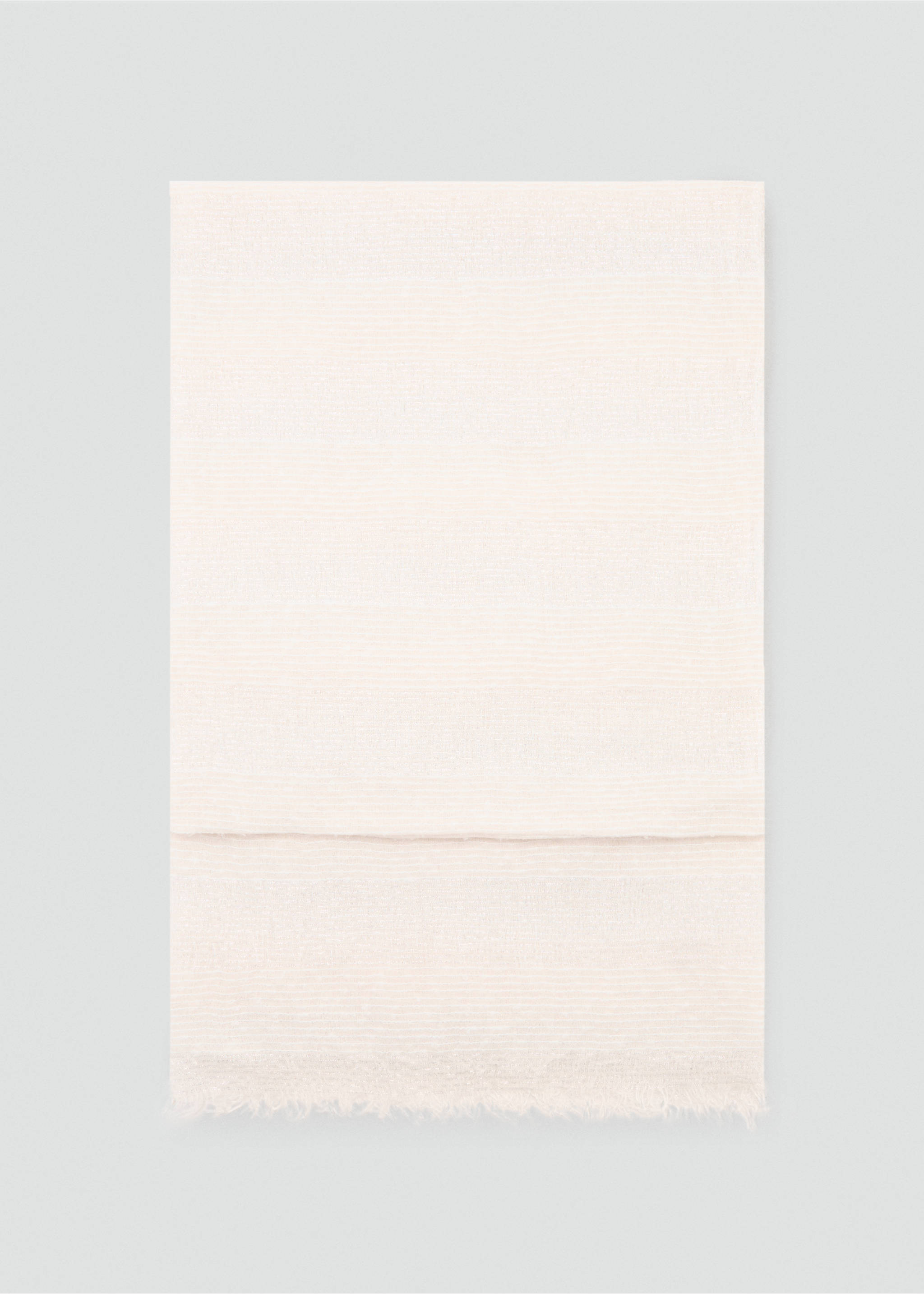 Schal mit Fransensaum - Artikel ohne Model, Sandfarben. Ref: 87096369-00.