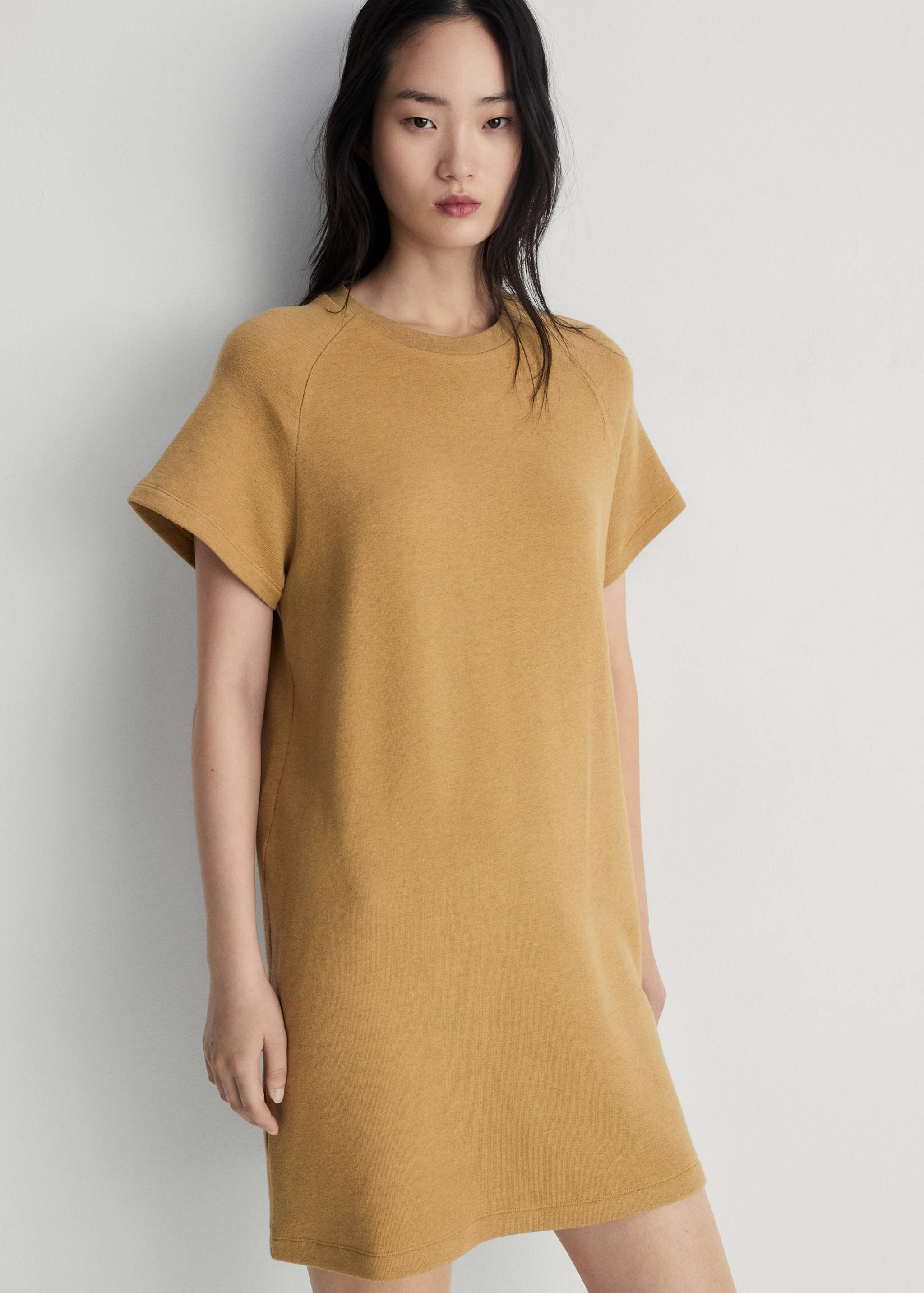 Heather fleece cotton nightgown - Medium plane