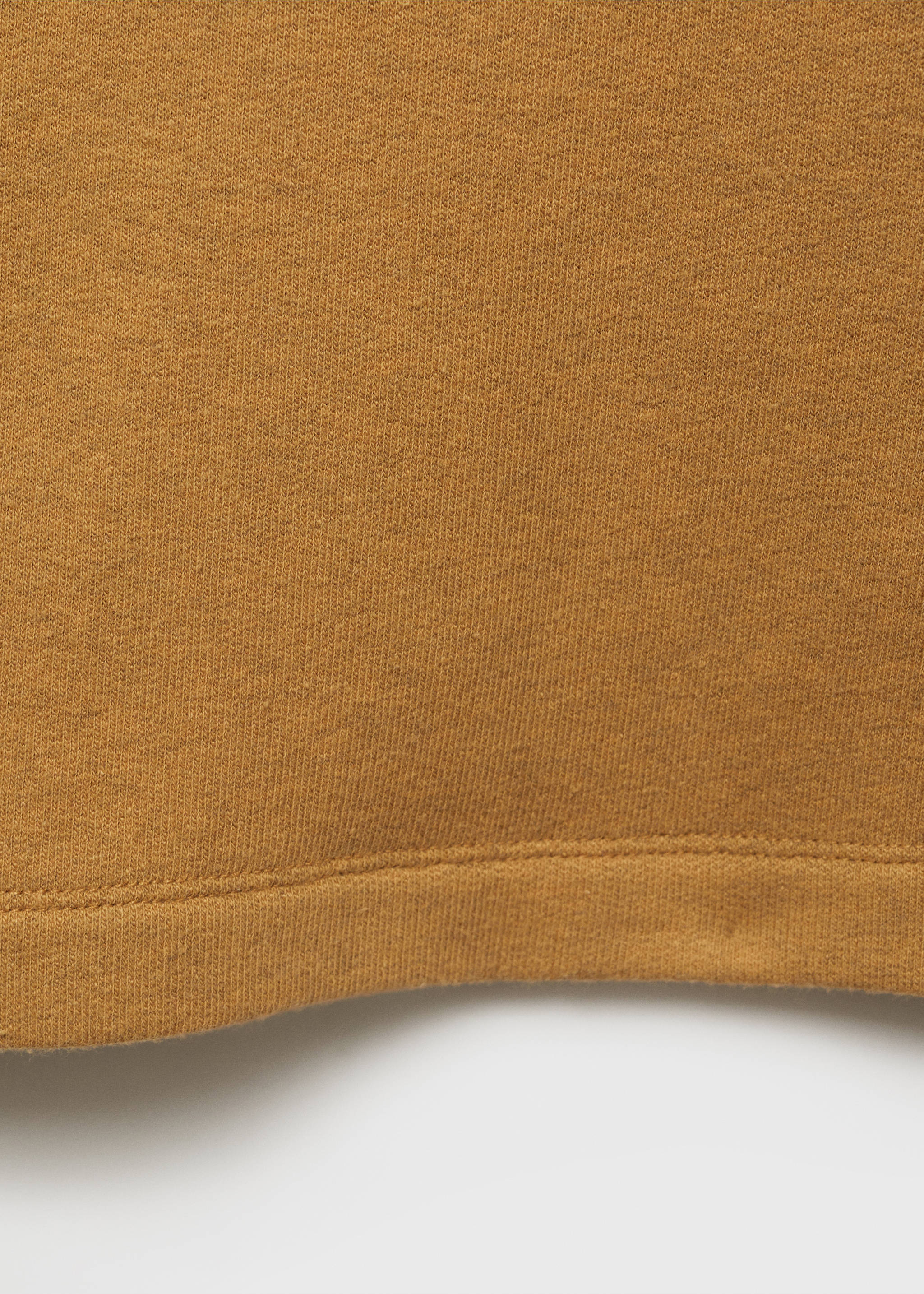 Camisa de noite de felpa mesclada de algodão - Pormenor do artigo 0, Ocre. Ref: 87096709-00.