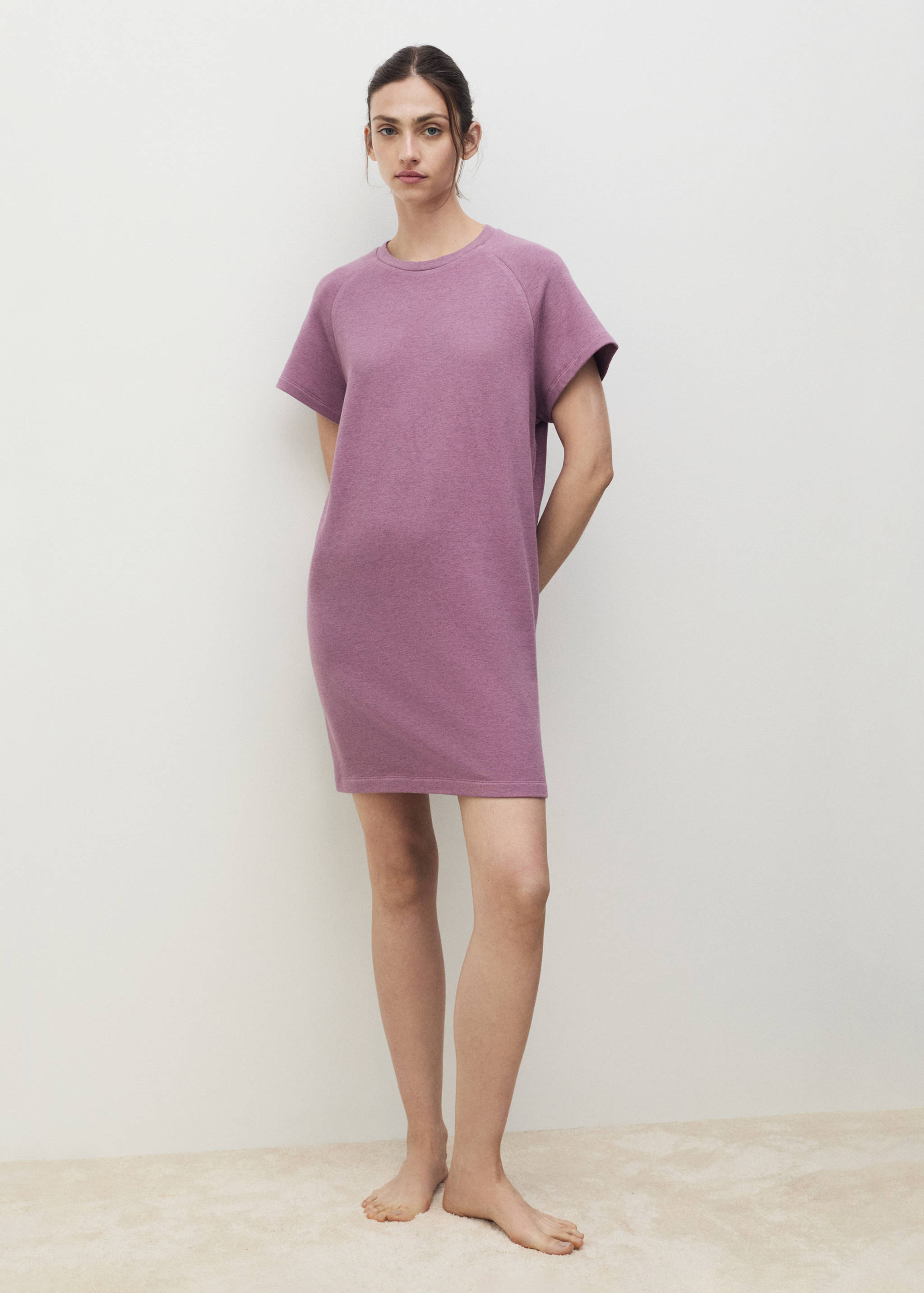 Heather fleece cotton nightgown - General plane