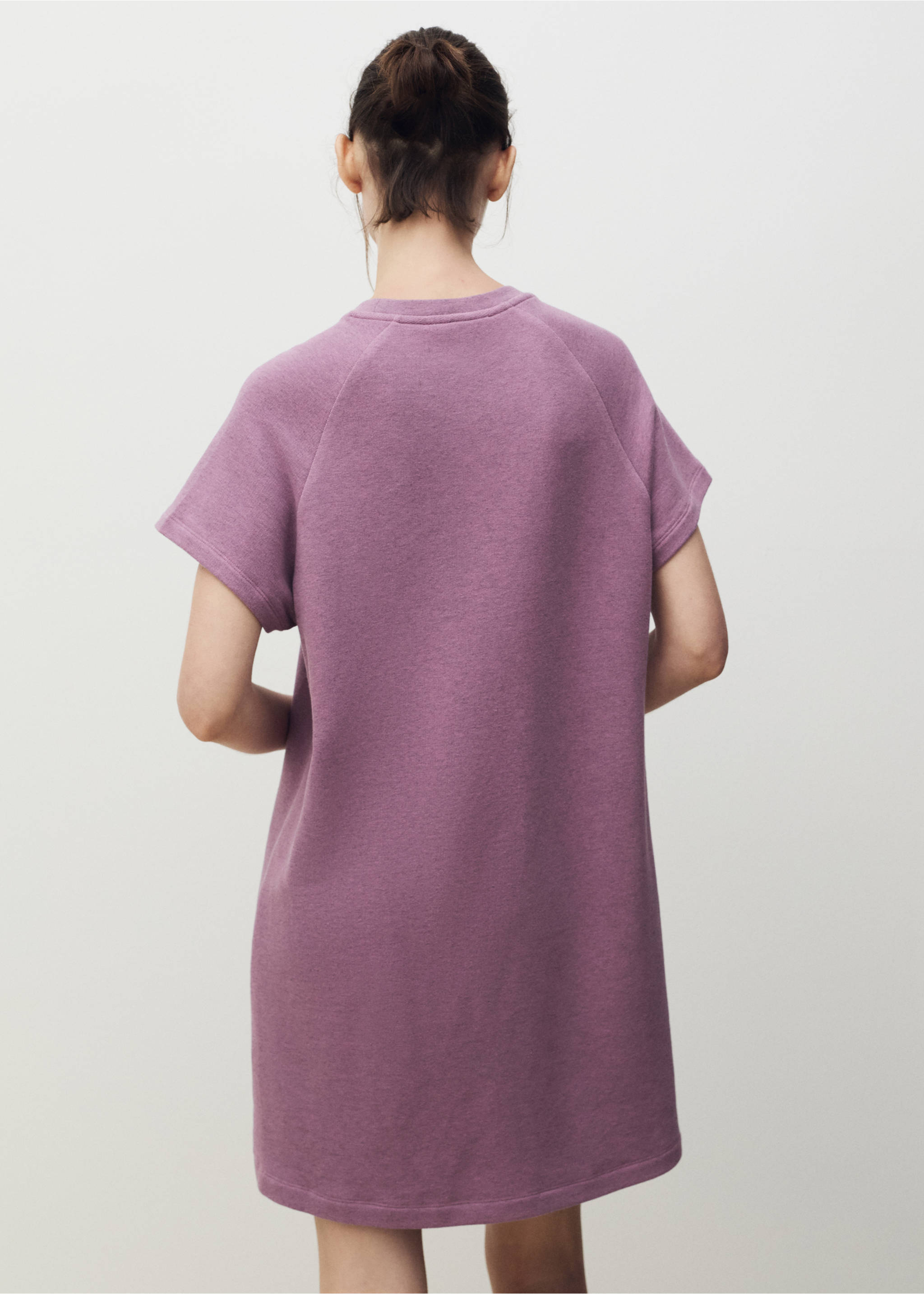 Camisón algodón felpa vigore - Reverso del artículo, Ciruela. Ref: 87096709-00.