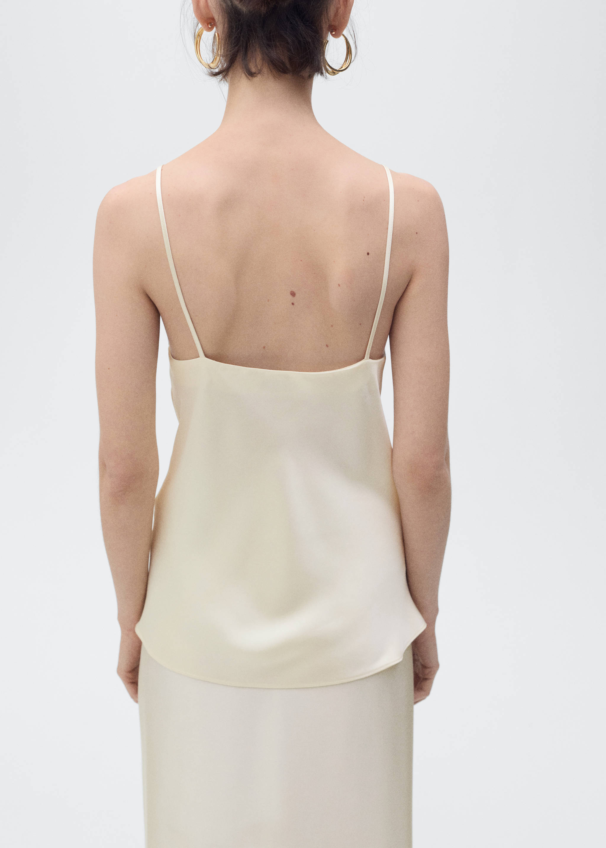 V-neck satin top - Reverse of the article
