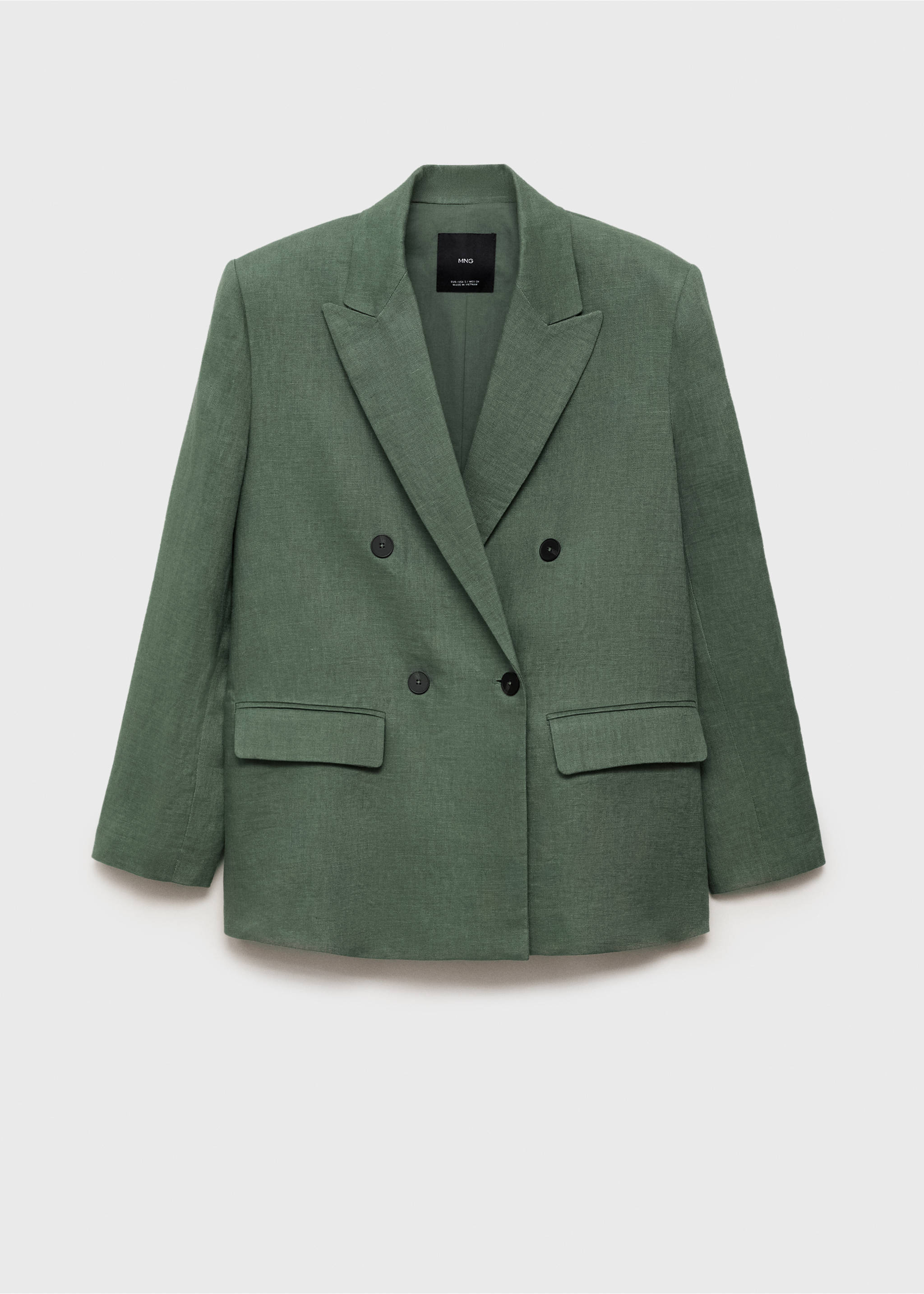 Blazer costume lin - Article sans modèle, Vert forêt. Ref: 87096711-00.