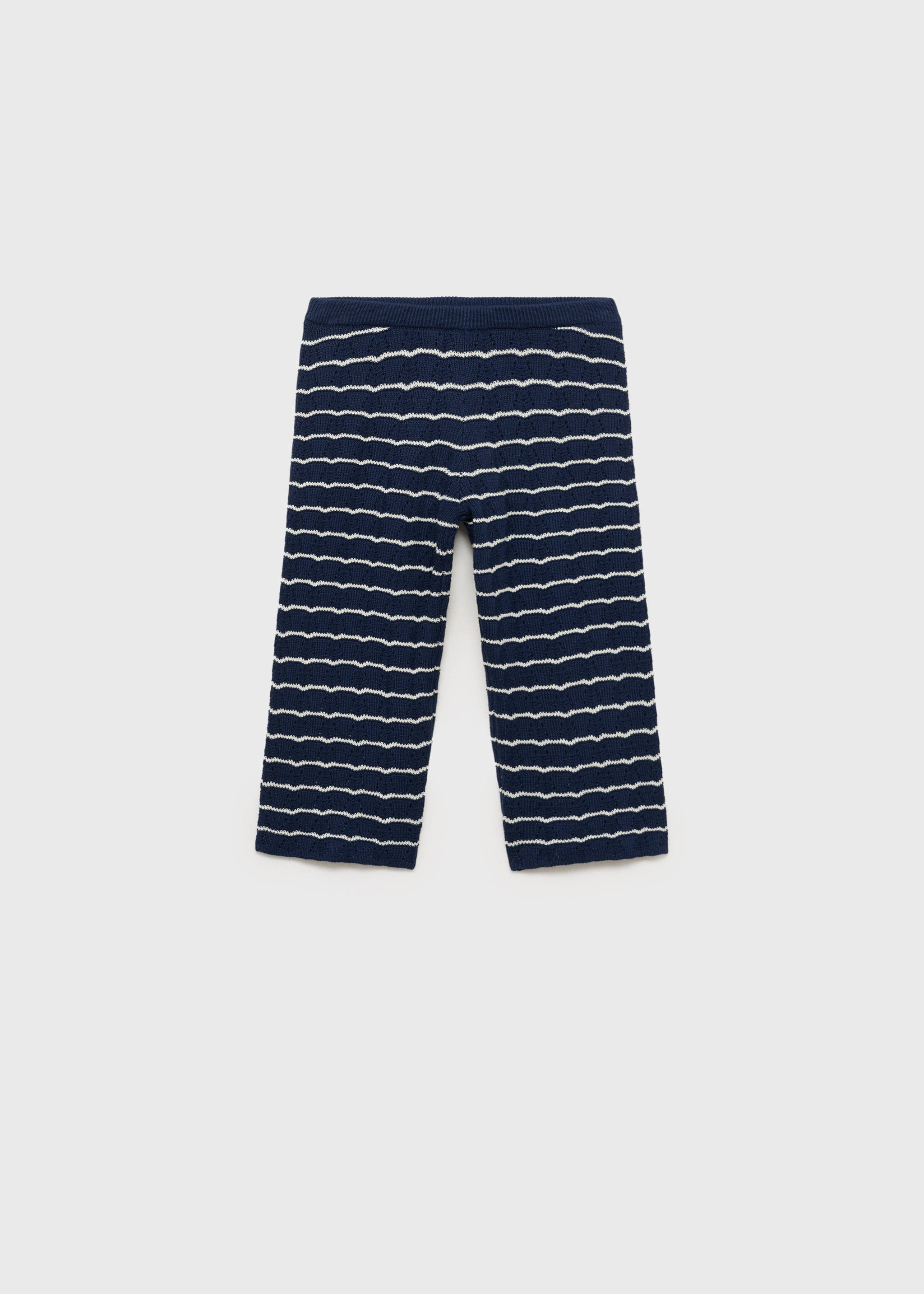 Striped openwork knit pants - Article without model
