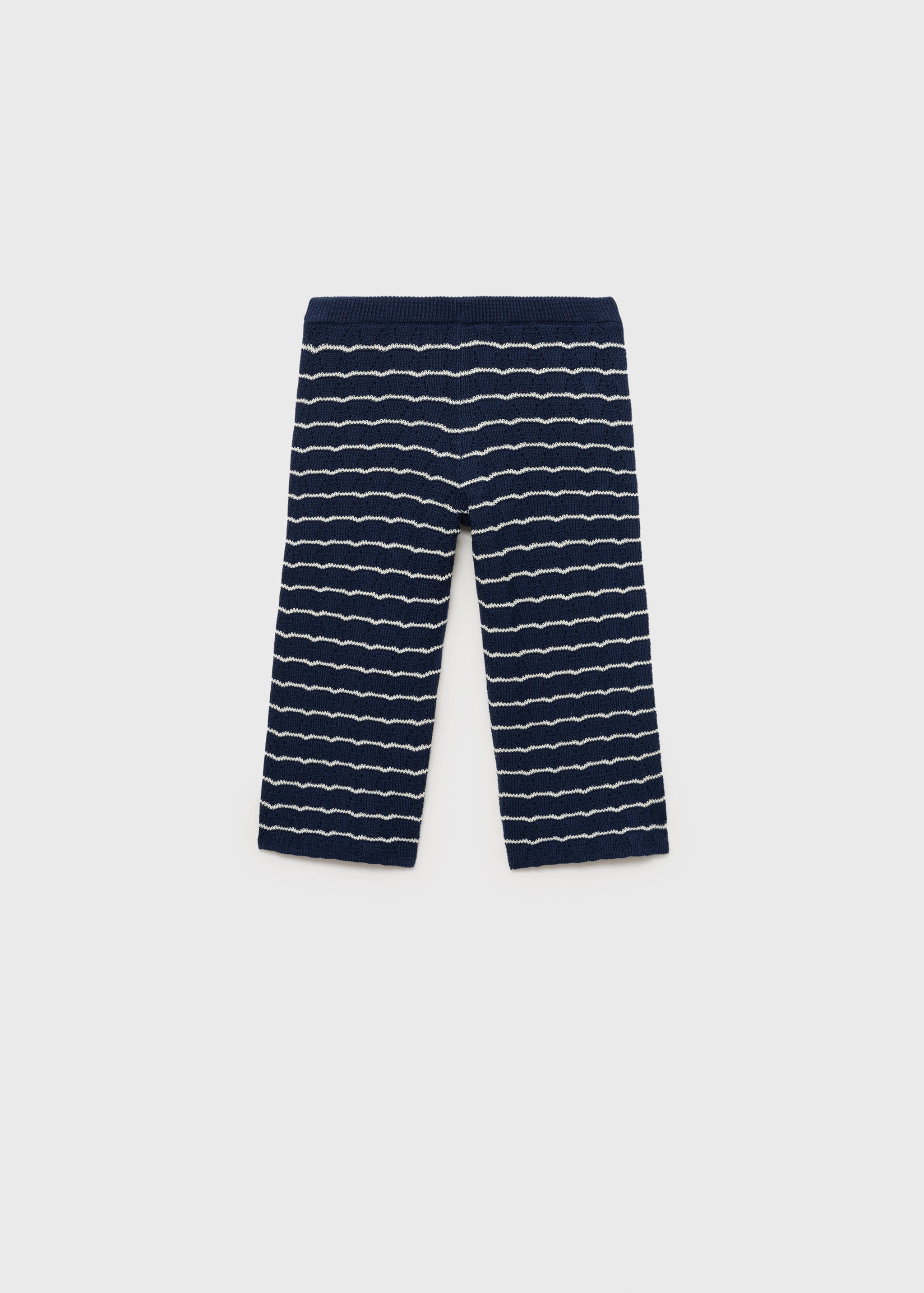Striped openwork knit pants - Reverse of the article