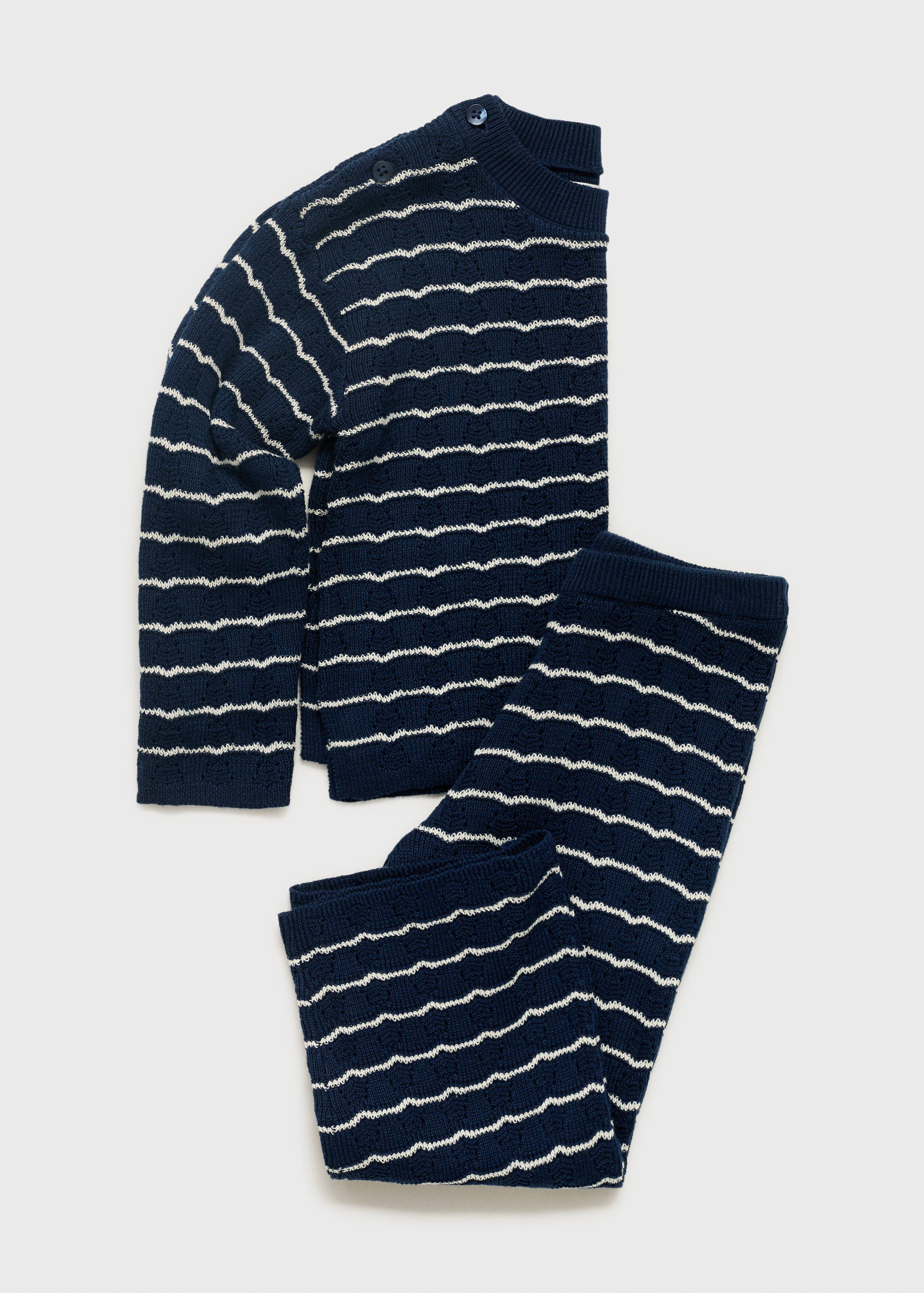 Striped openwork knit pants - Details of the article 8