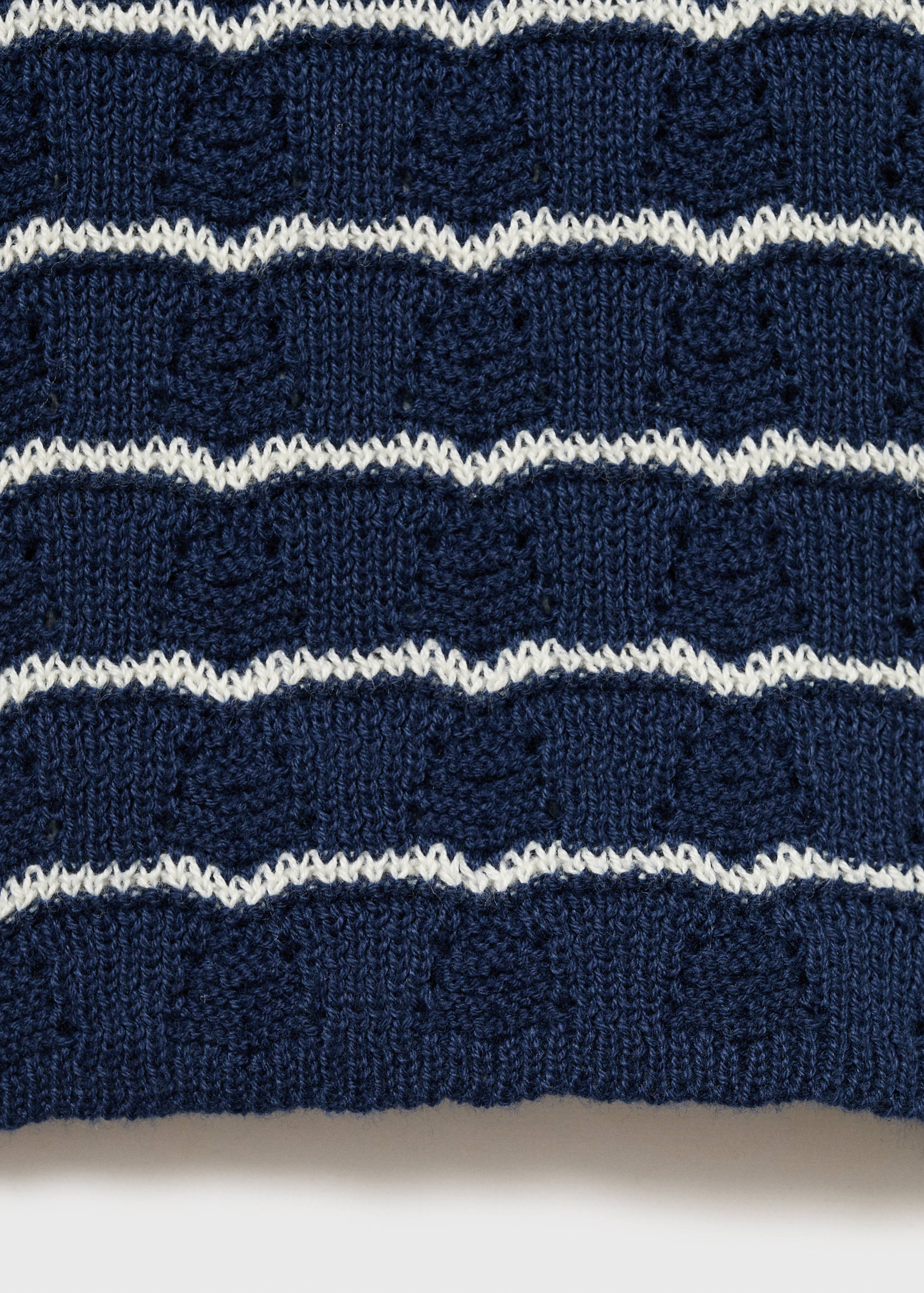 Striped openwork knit pants - Details of the article 0