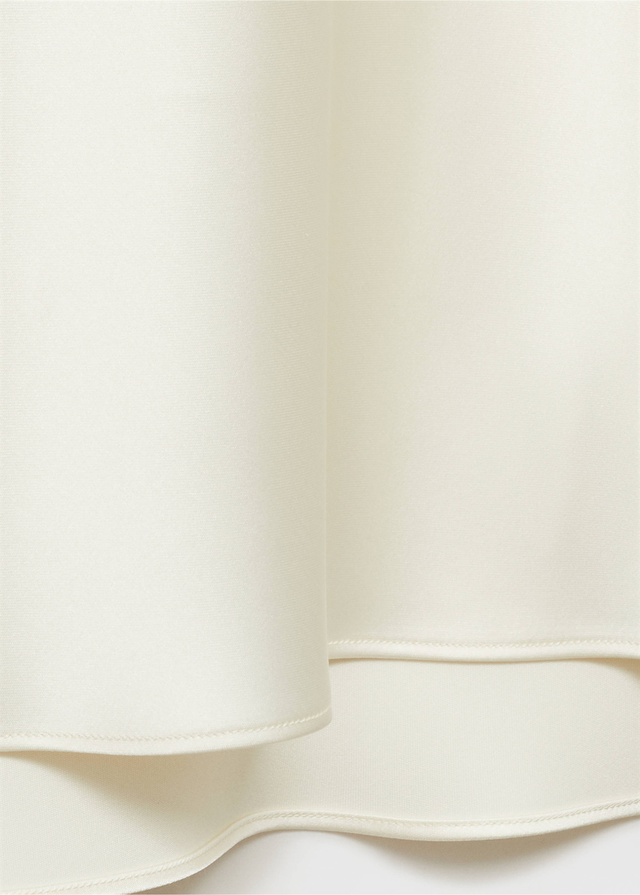 Midi satin skirt - Details of the article 8, Ecru. Ref: 87096716-00.