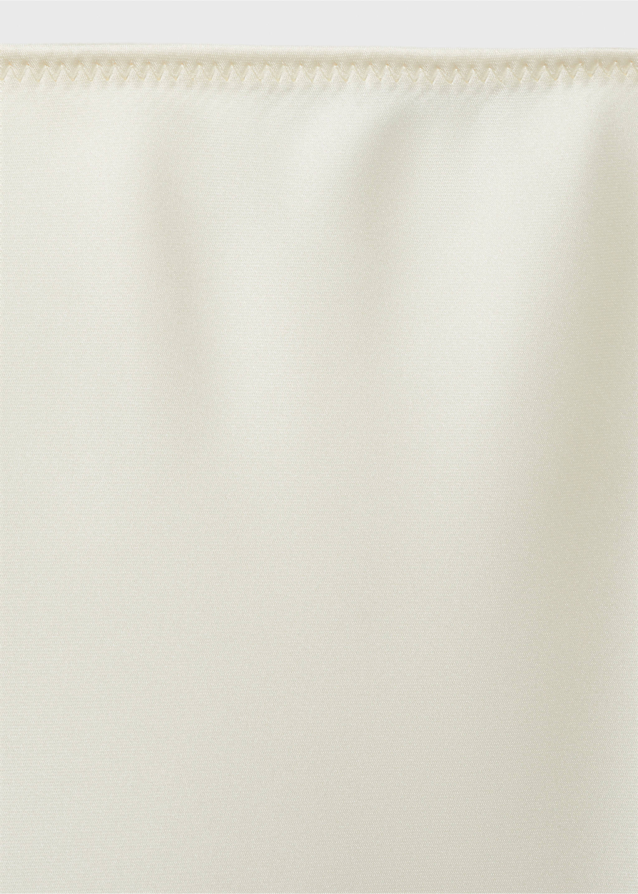 Midi satin skirt - Details of the article 0, Ecru. Ref: 87096716-00.