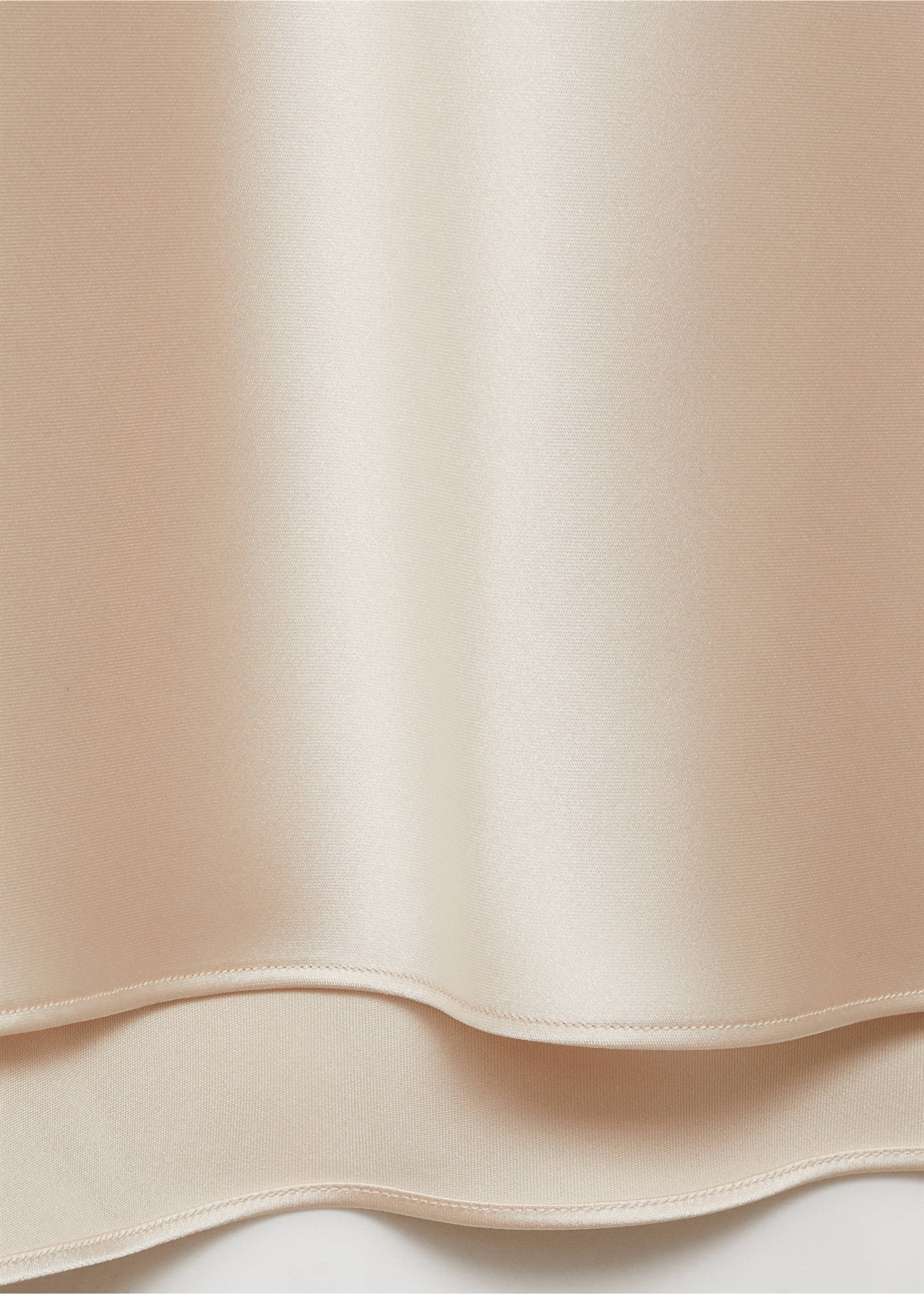 Midirock mit Satin-Effekt - Detail des Artikels 8, Beige. Ref: 87096716-00.