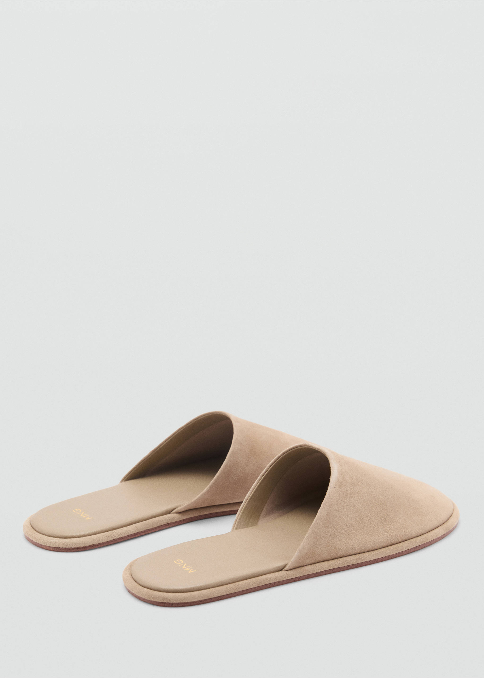 Suede sling back shoes - Details of the article 1, Sand. Ref: 87096719-00.