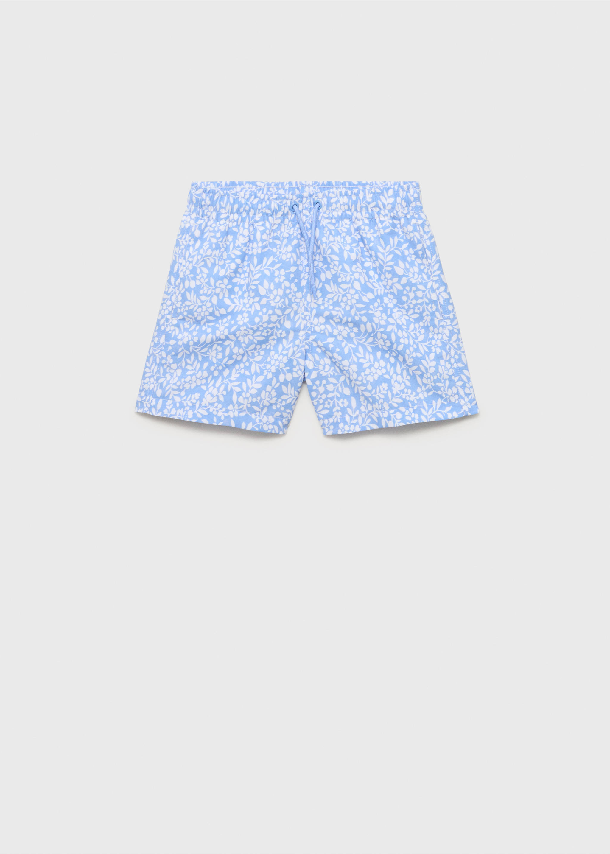 Floral print swimsuit - Article without model, Sky Blue. Ref: 87096721-00.