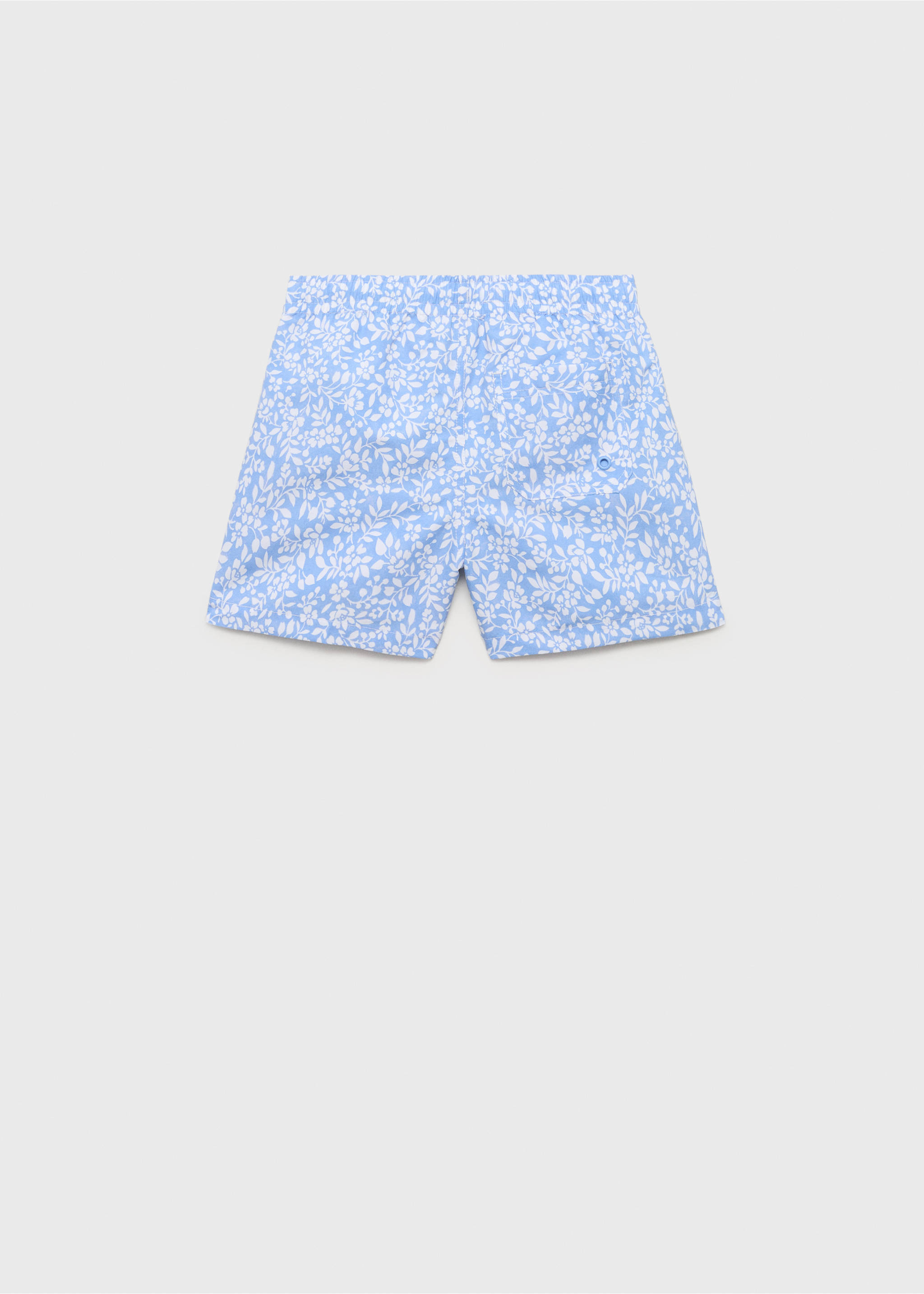 Floral print swimsuit - Reverse of the article, Sky Blue. Ref: 87096721-00.
