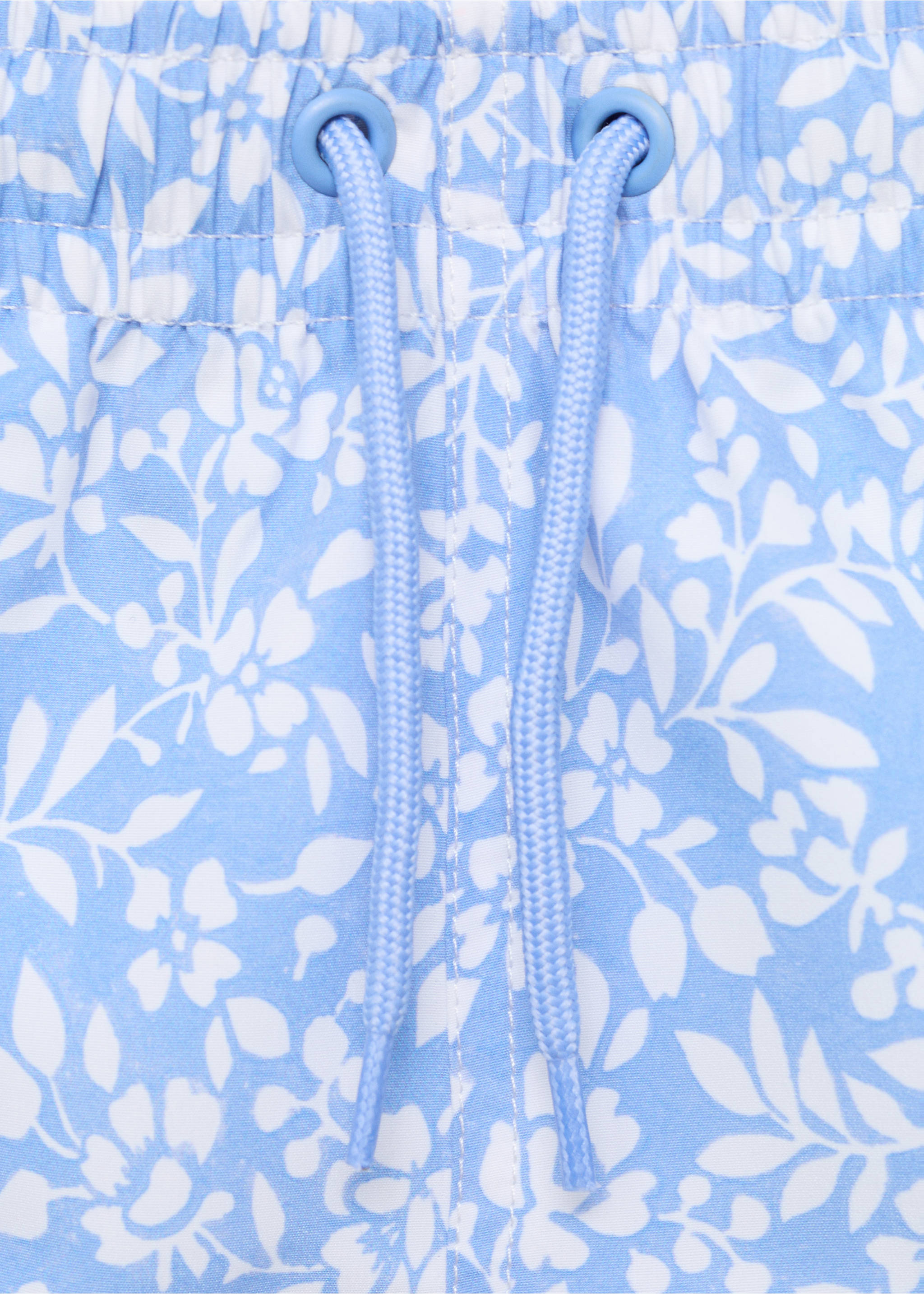 Floral print swimsuit - Details of the article 8, Sky Blue. Ref: 87096721-00.