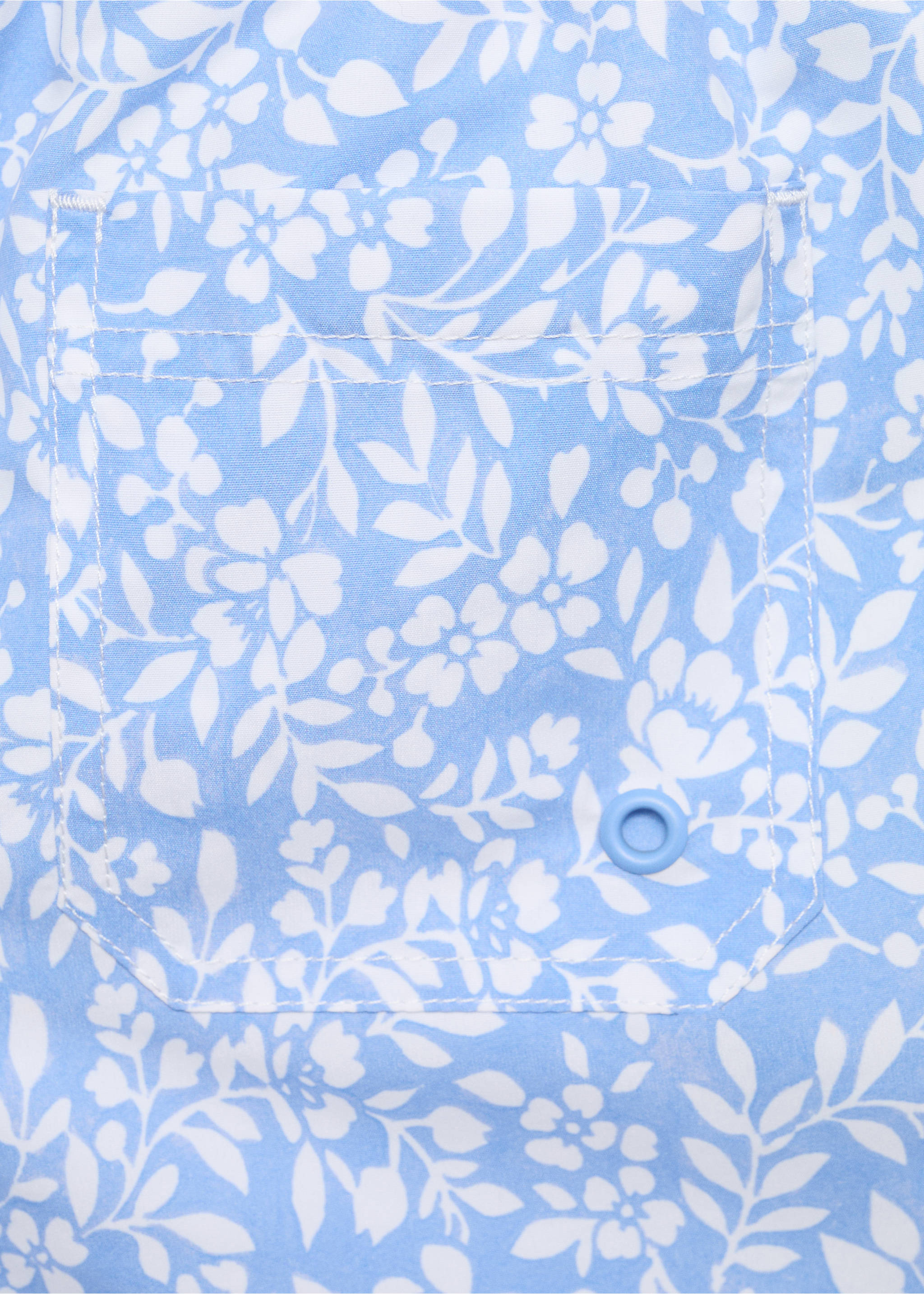 Floral print swimsuit - Details of the article 0, Sky Blue. Ref: 87096721-00.