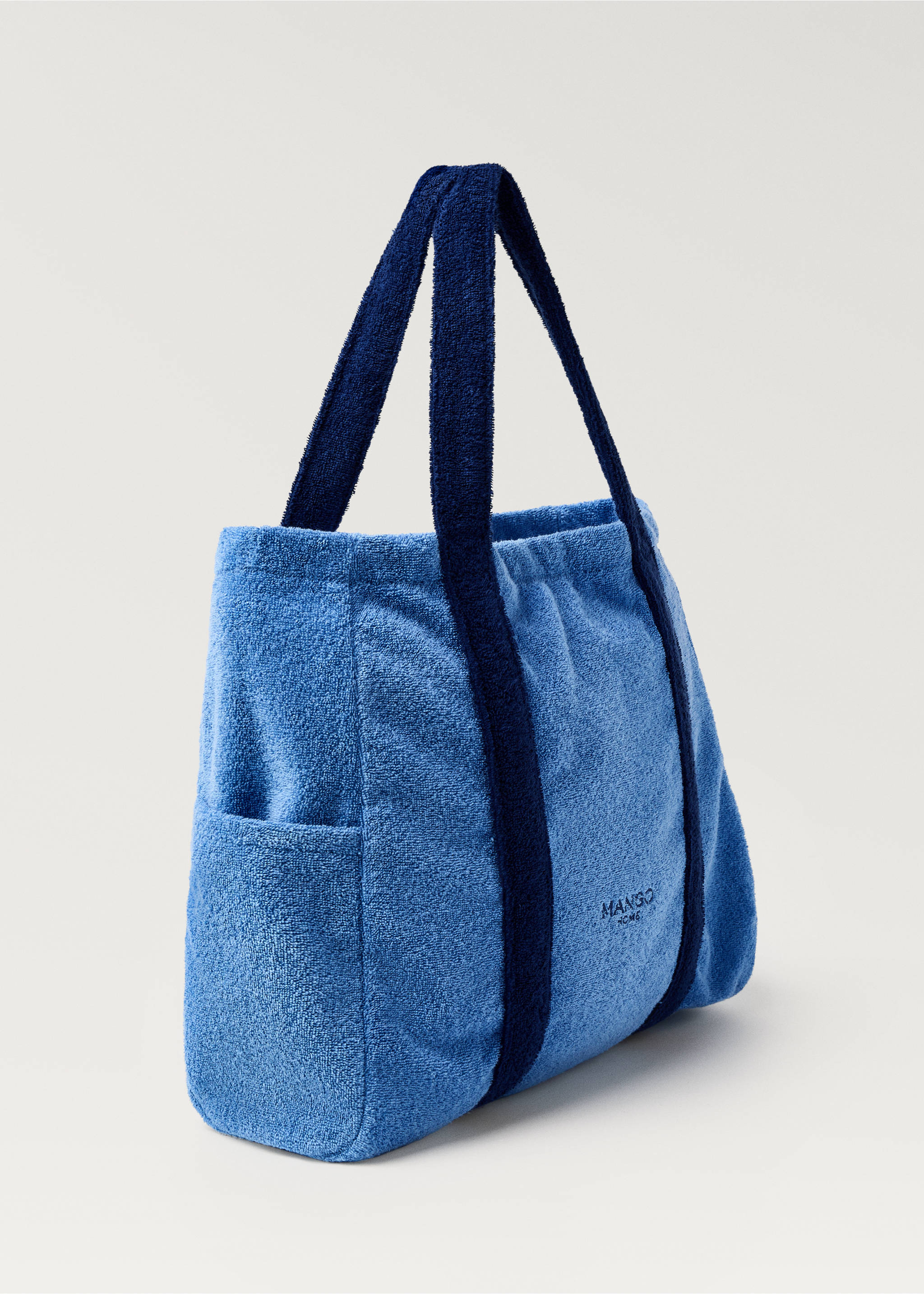 Strandtasche mit Frottee-Effekt - Detail des Artikels 1, Blau. Ref: 87096724-00.