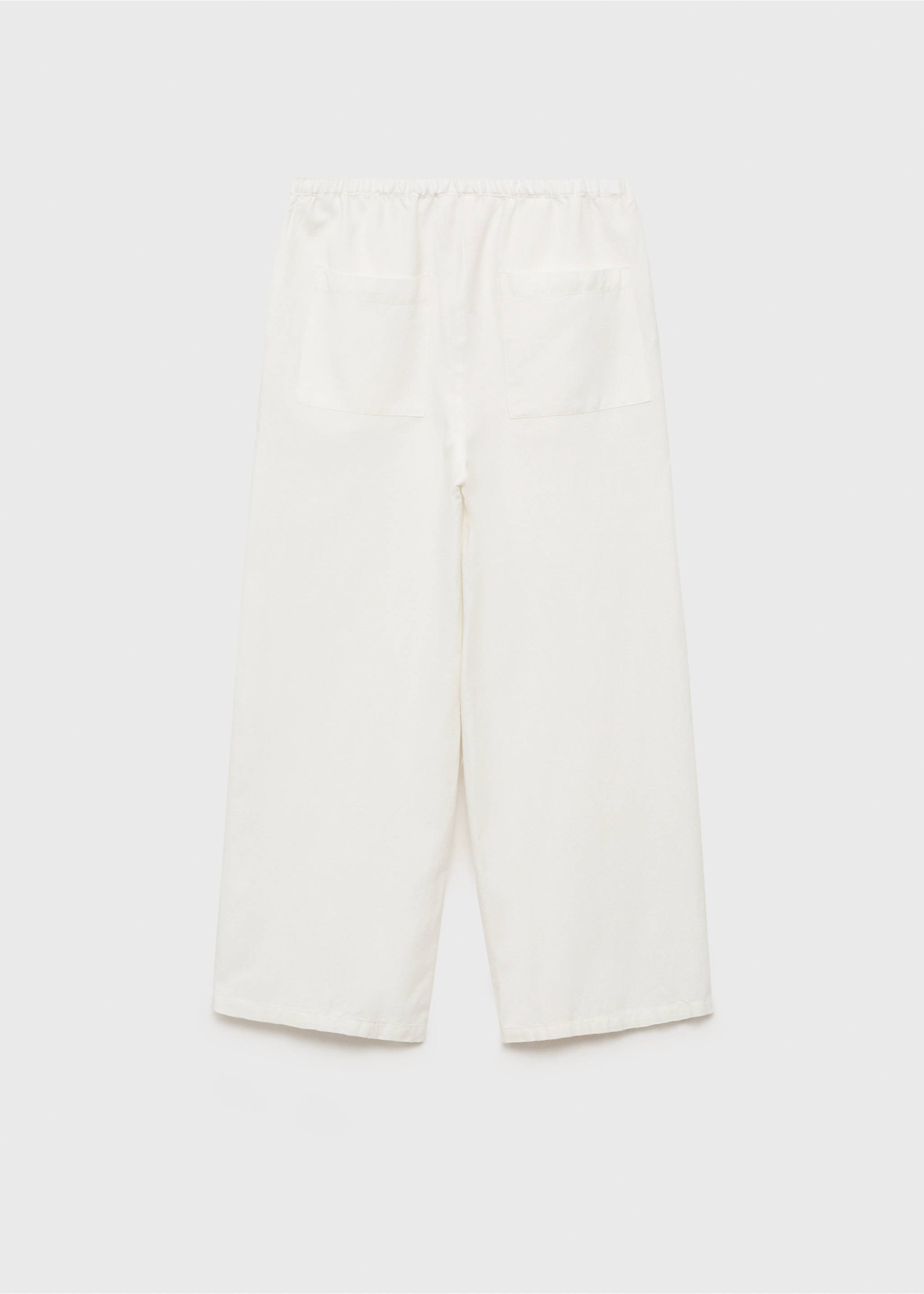 Cotton linen-blend trousers - Reverse of the article, White. Ref: 87097161-00.