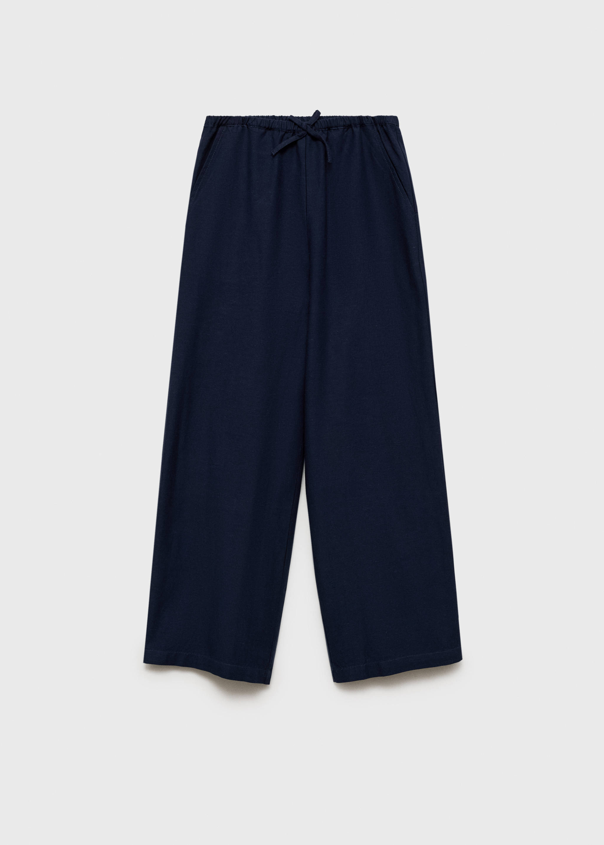 Cotton linen-blend trousers - Article without model