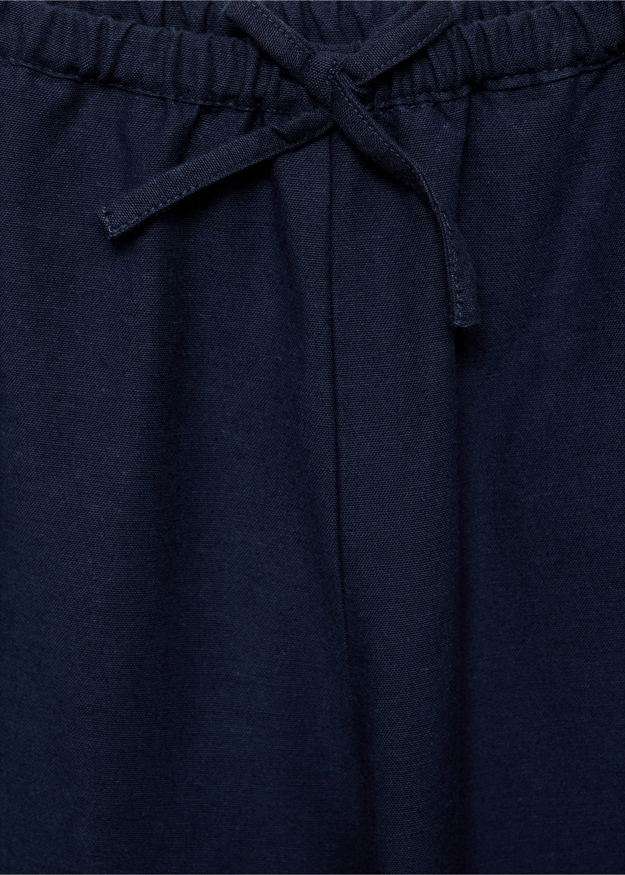 Hose aus Baumwoll-Leinen-Gemisch - Detail des Artikels 8, Dunkles Marineblau. Ref: 87097161-00.