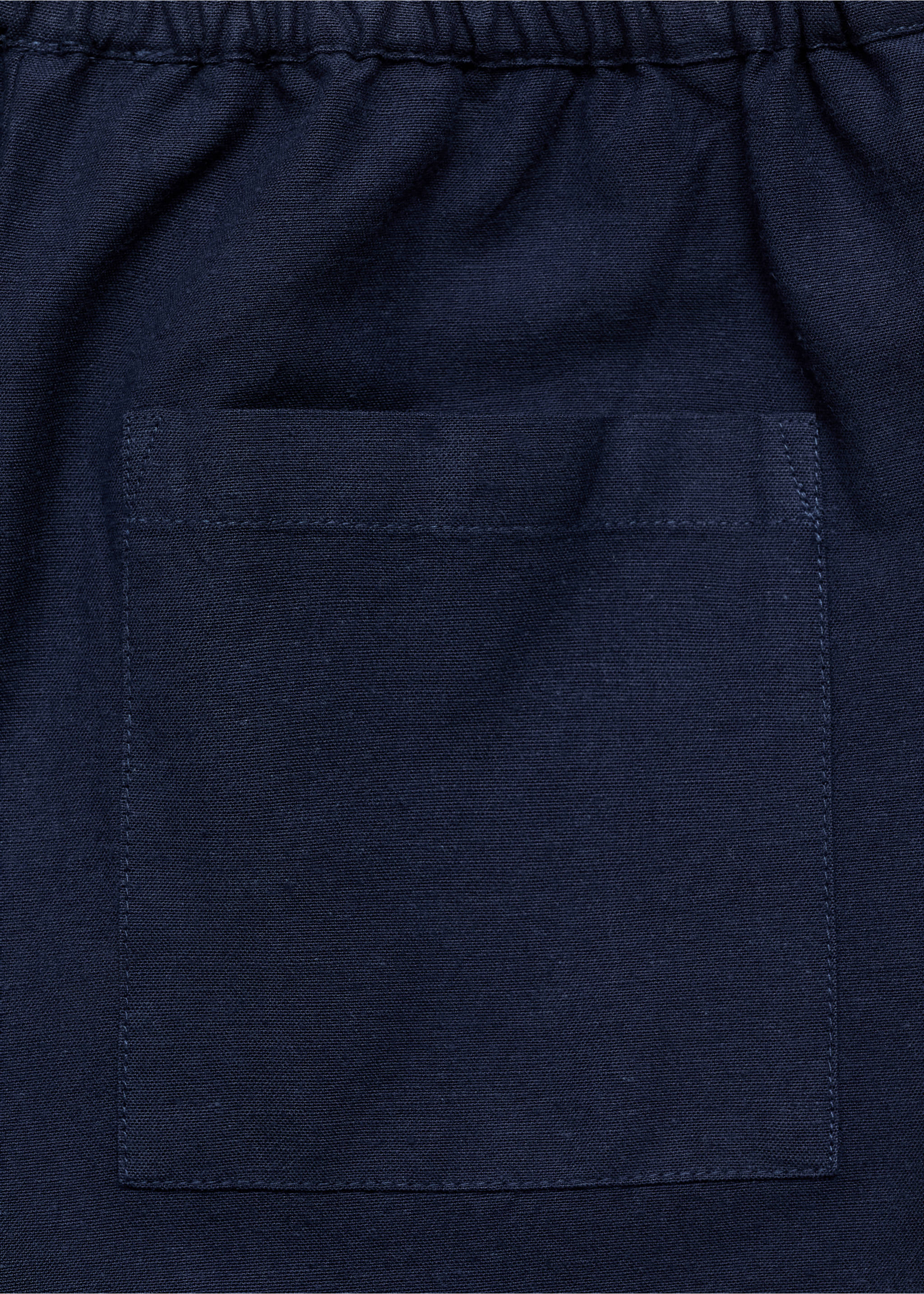 Hose aus Baumwoll-Leinen-Gemisch - Detail des Artikels 0, Dunkles Marineblau. Ref: 87097161-00.