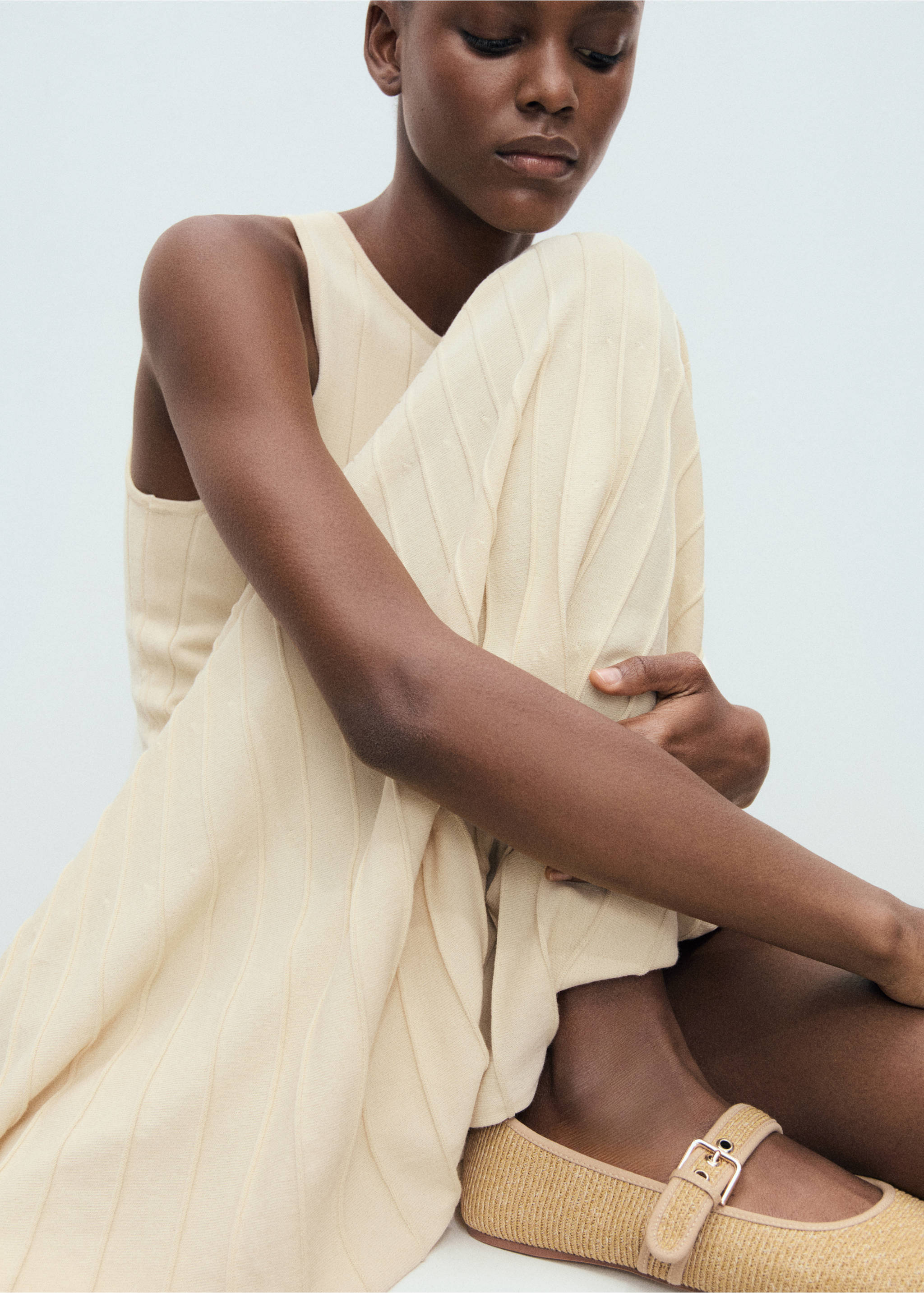 Pamut balerinacipő csatos pánttal - A termék adatai 9, Közepes barna. Ref: 87097162-00.