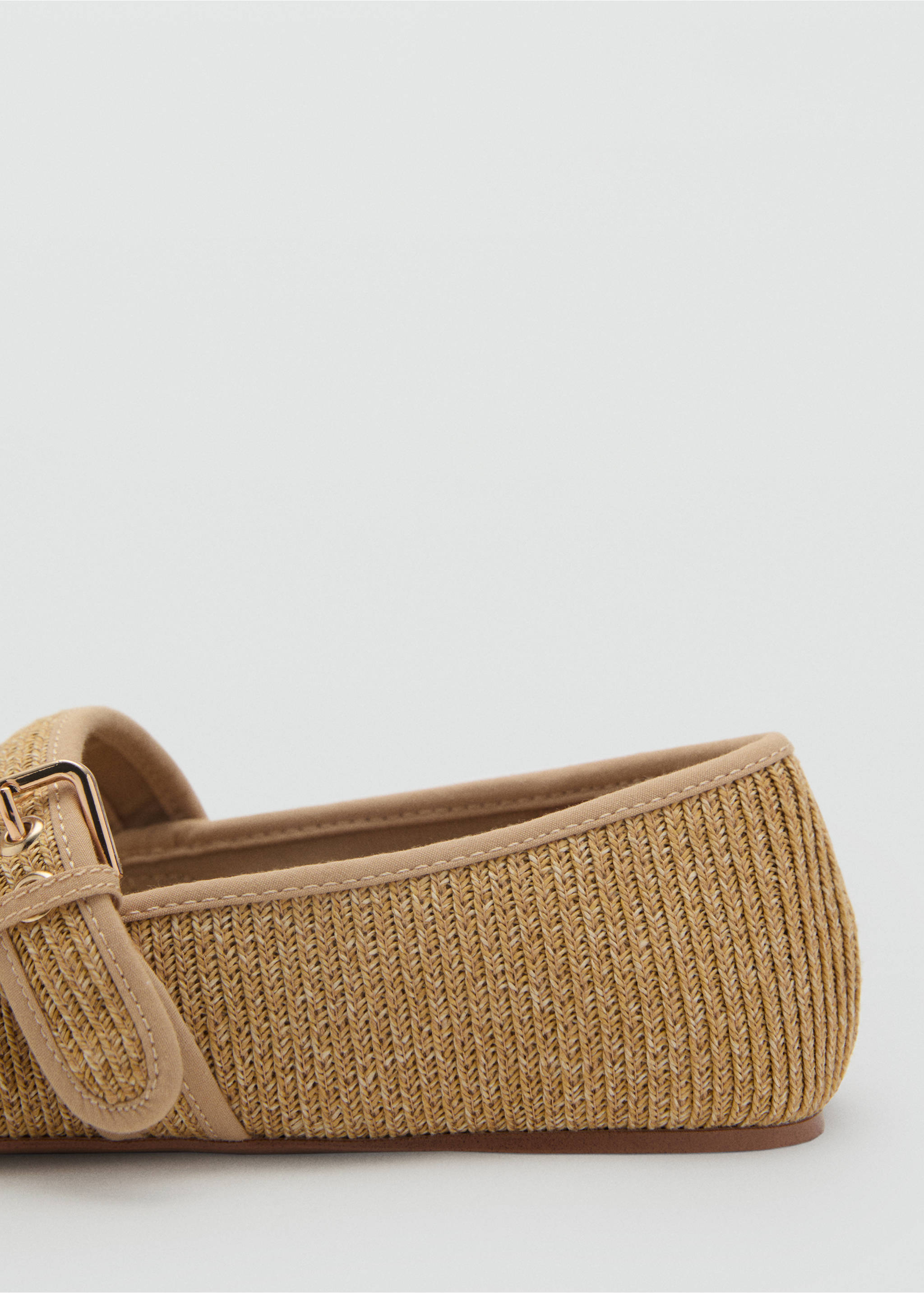 Pamut balerinacipő csatos pánttal - A termék adatai 1, Közepes barna. Ref: 87097162-00.