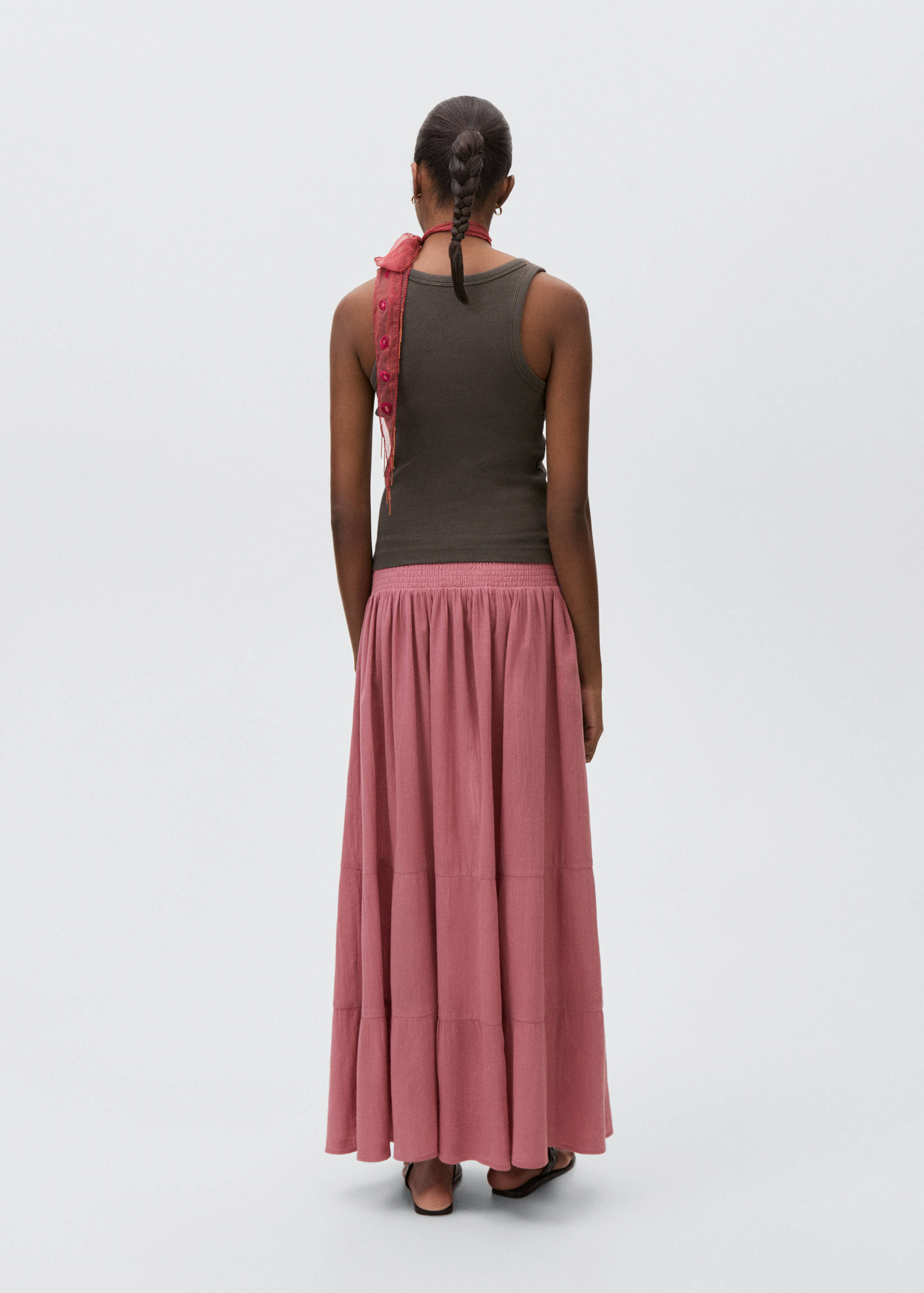 Ruffled long skirt - Reverse of the article