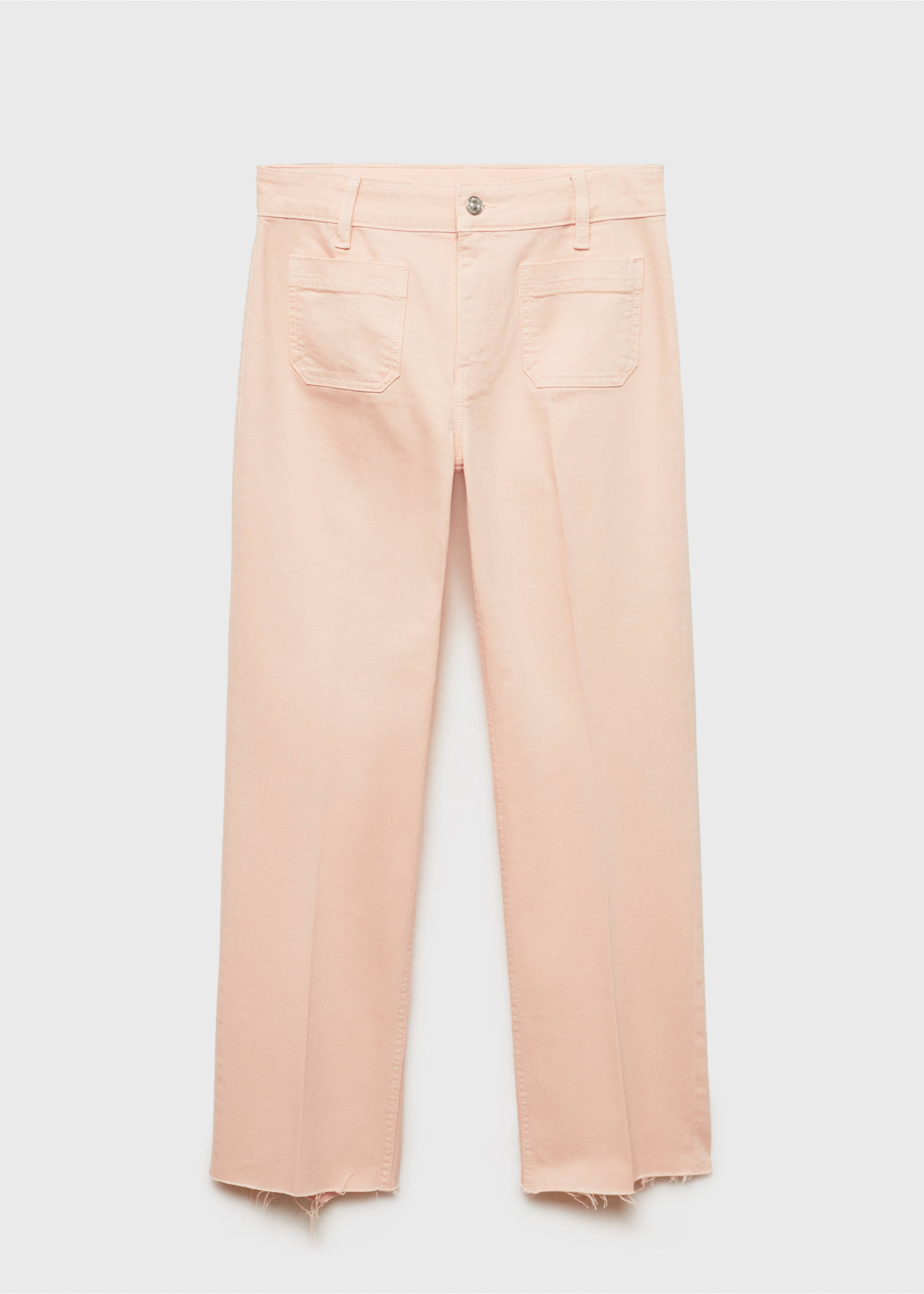 Jean flare crop poches - Article sans modèle, Rose. Ref: 87097168-00.