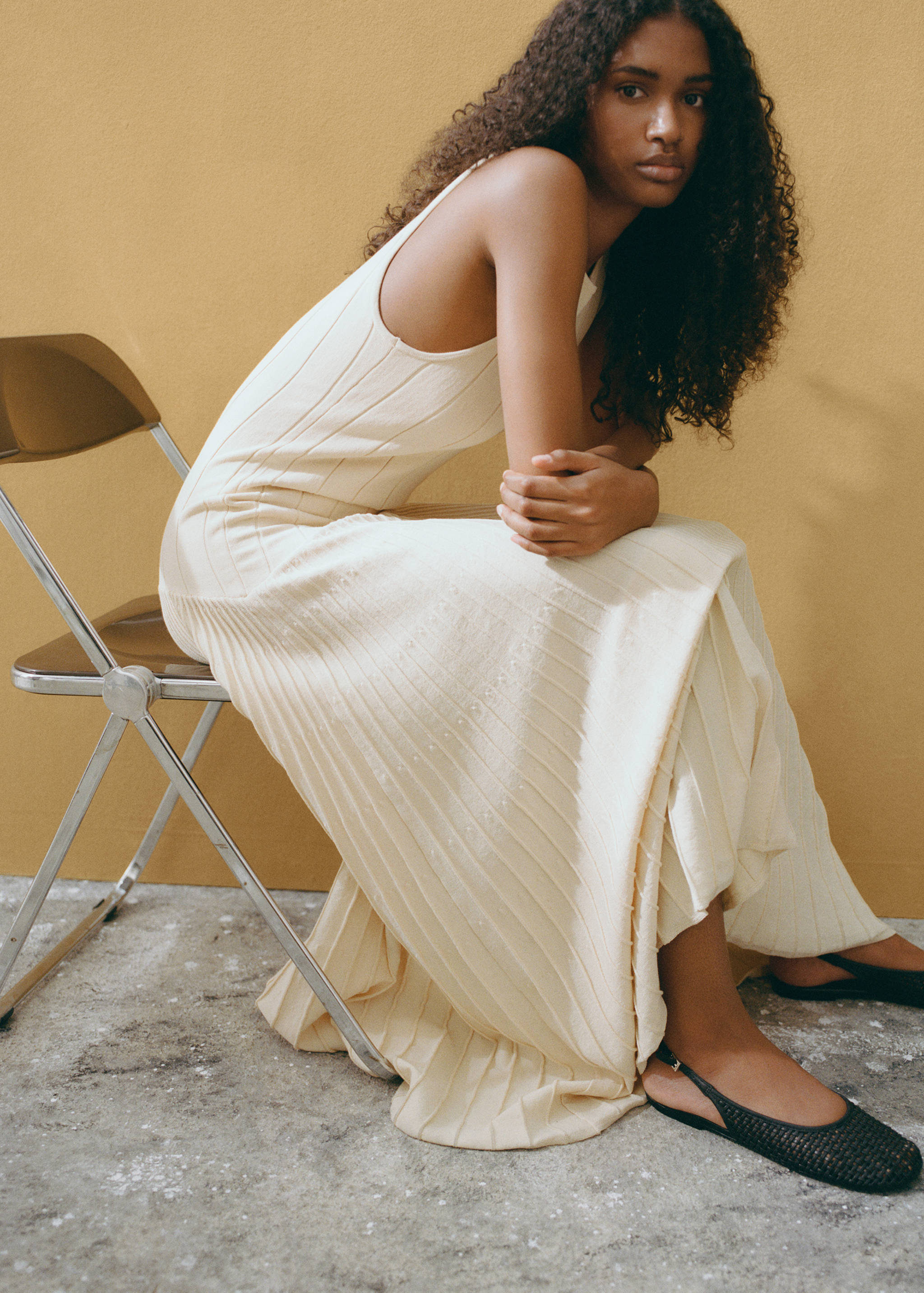 Zapato efecto piel trenzado - Plano general