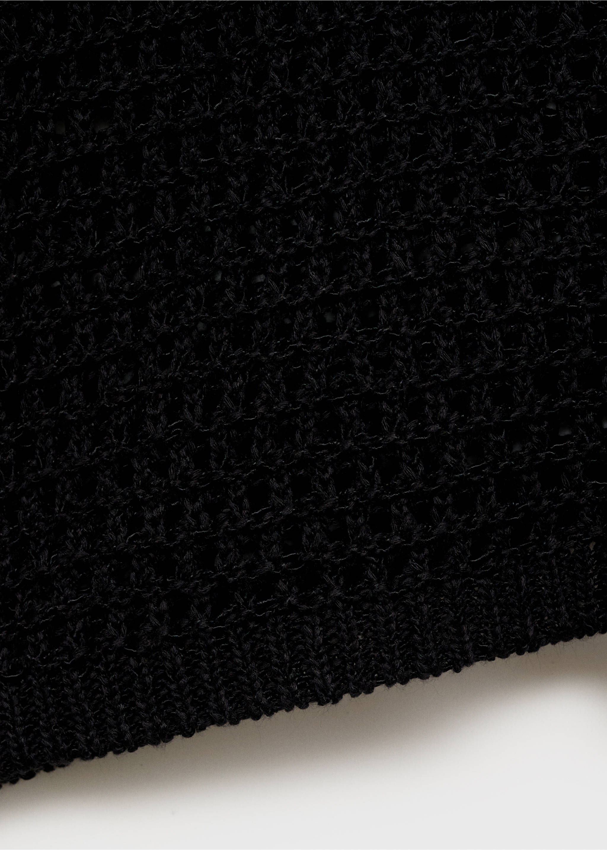 Kurzarm-Häkelpullover - Detail des Artikels 0, Schwarz. Ref: 87097171-00.