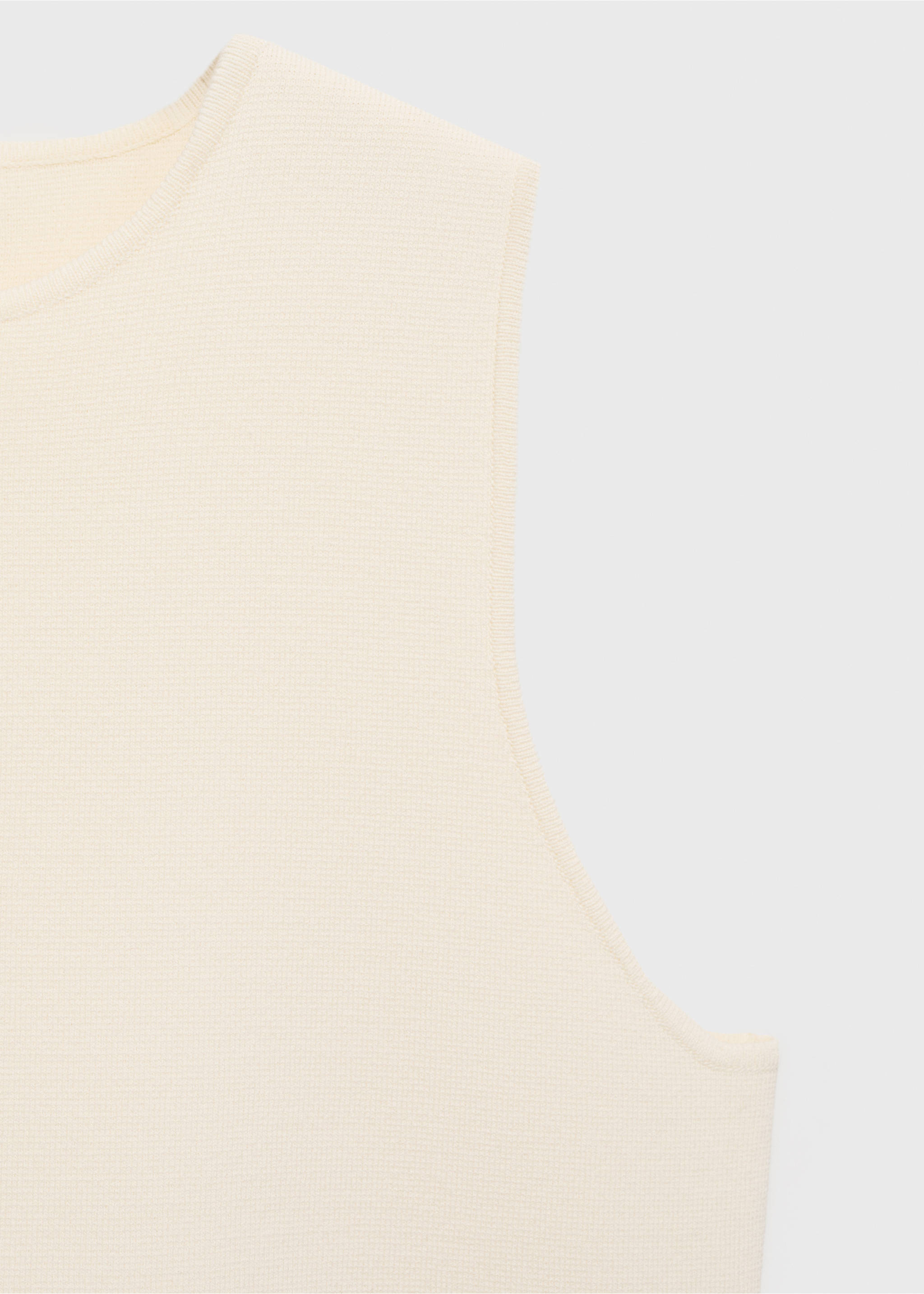 Finom kötésű mellény gombokkal - A termék adatai 0, Ekrü. Ref: 87097172-00.