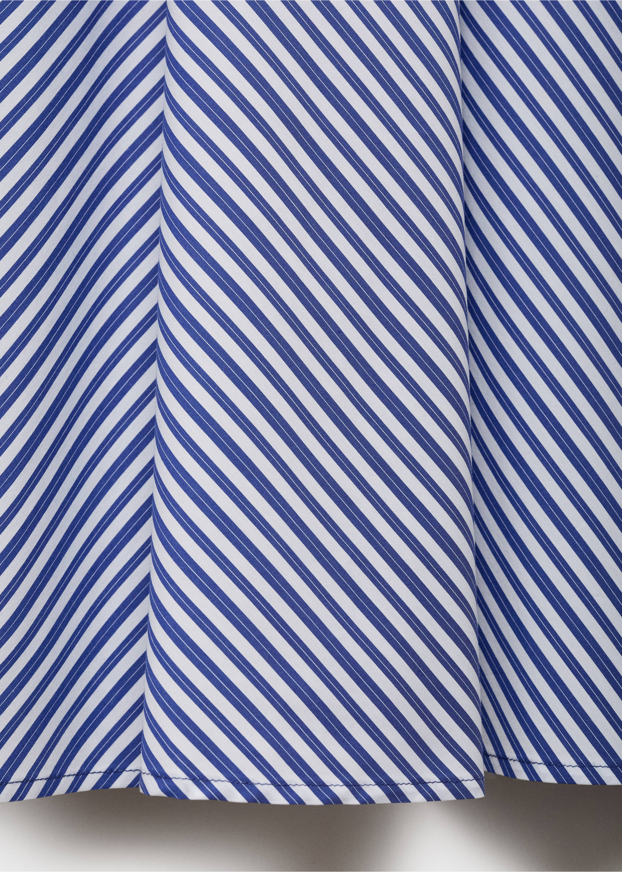 Striped flared midi-dress - Details of the article 8, Blue. Ref: 87097174-00.