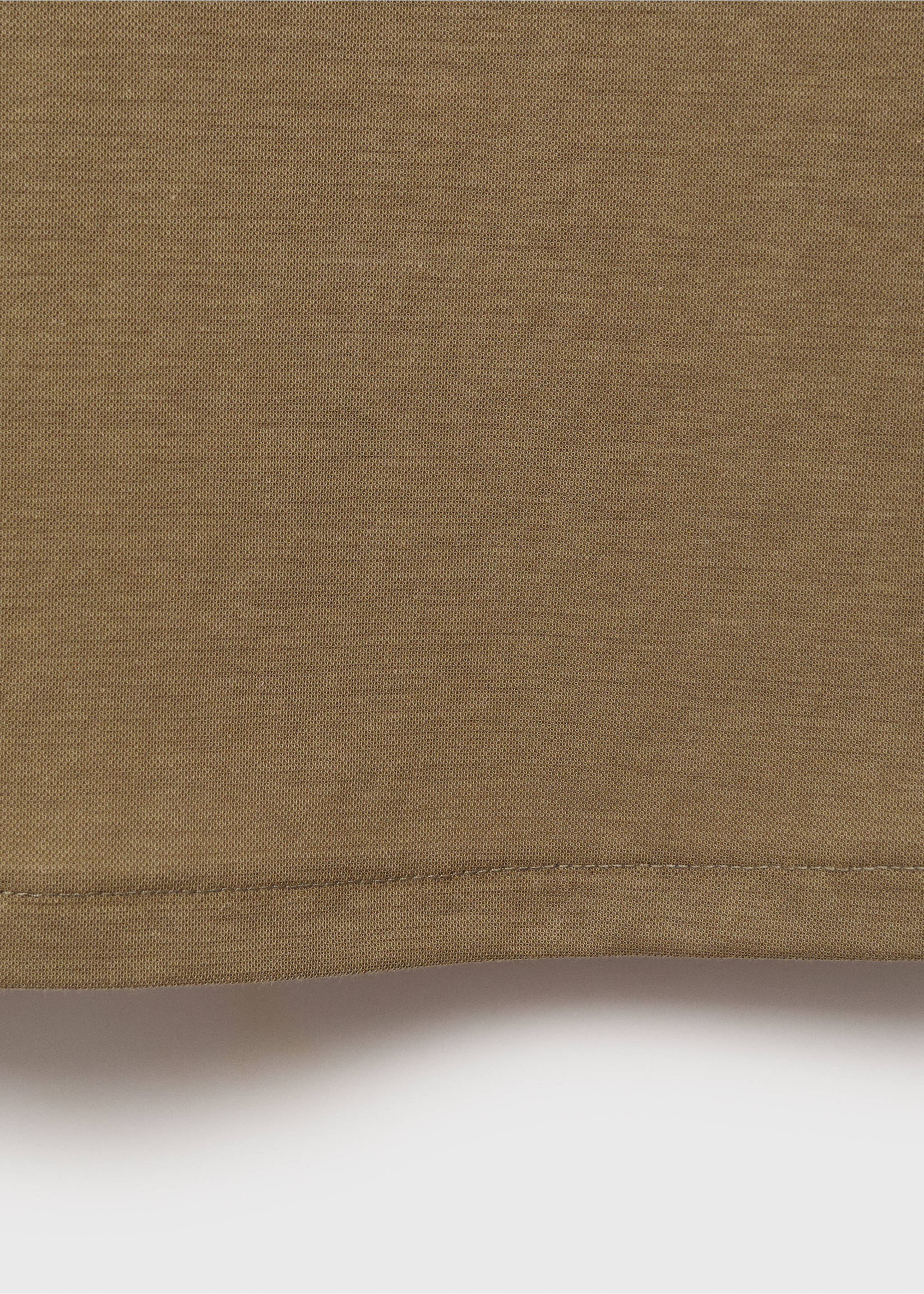 Cotton halter-neck top - Details of the article 0, Khaki. Ref: 87097177-00.