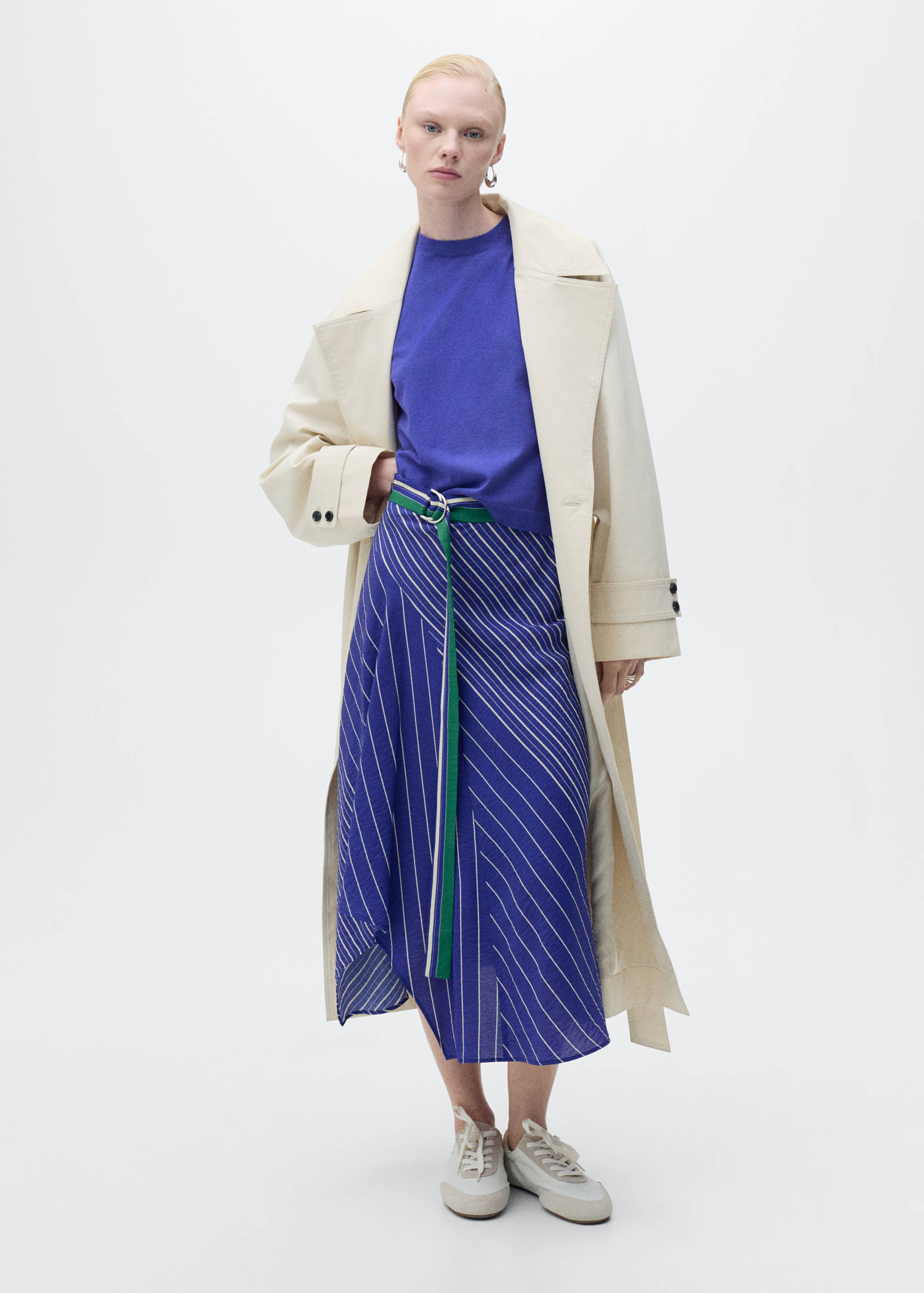 Kurzärmliger Feinstrickpullover - Allgemeine Ansicht