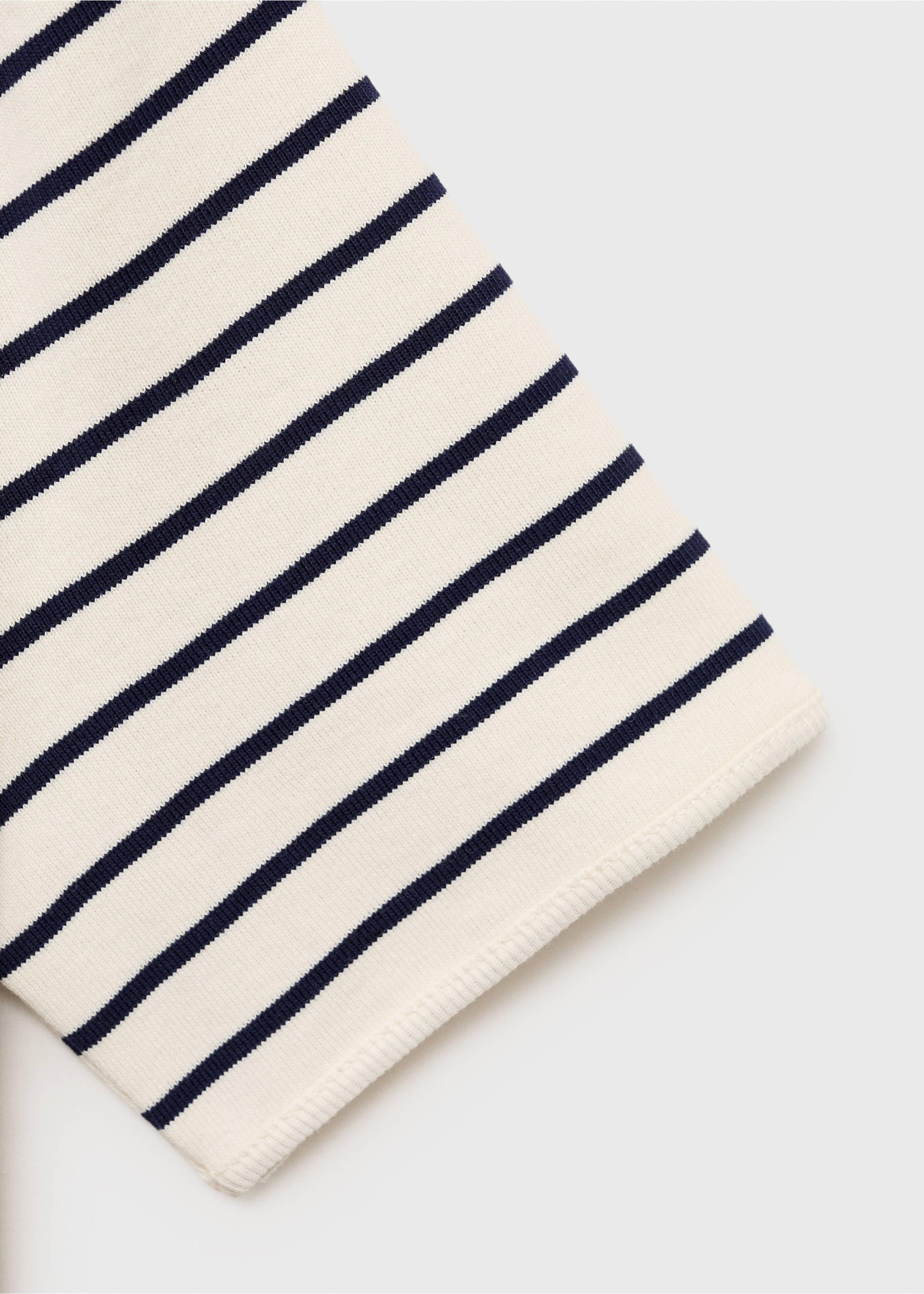 Short sleeve striped cardigan - Details of the article 0, Dark Navy. Ref: 87097182-00.