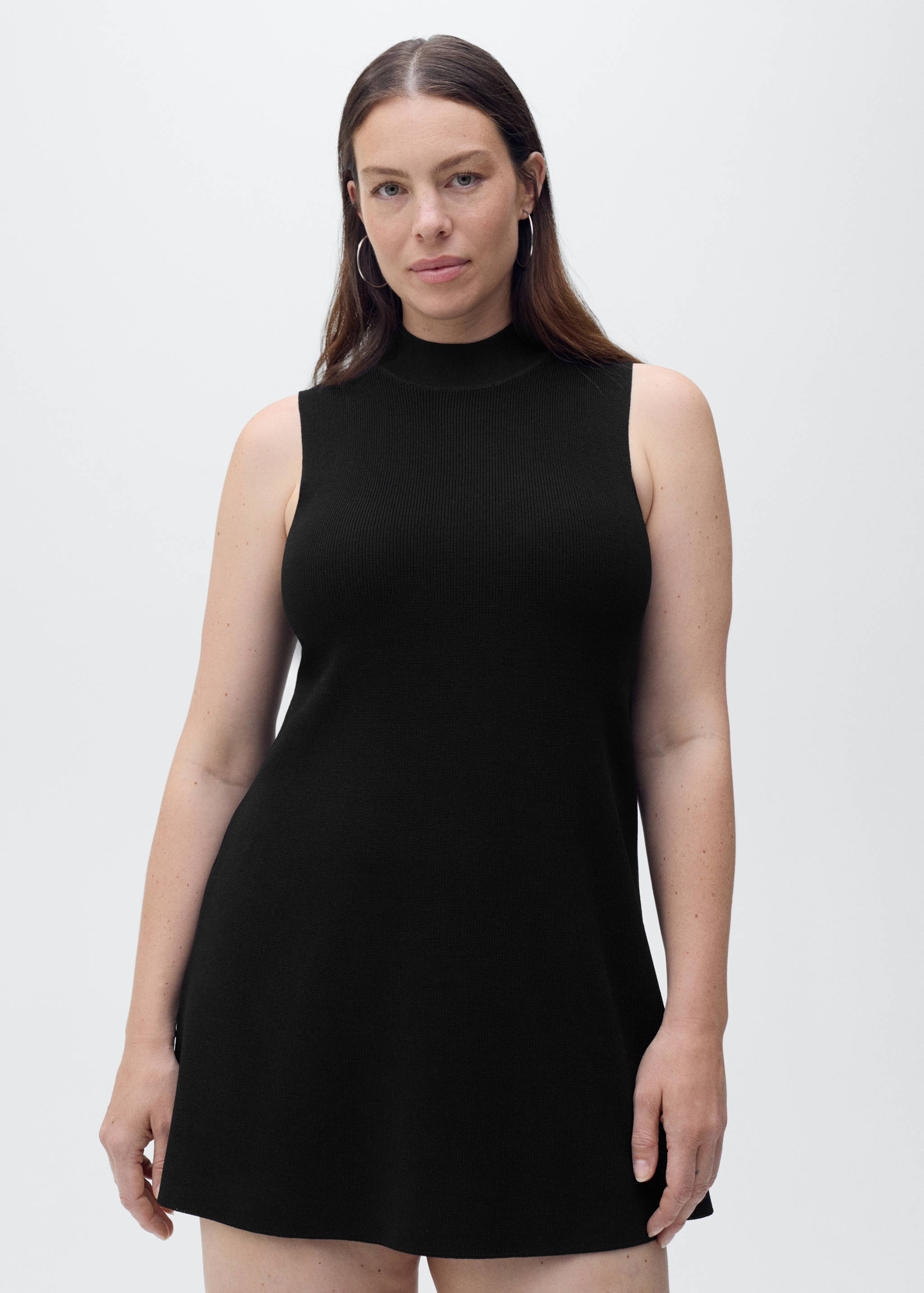 Perkins-neck knitted dress - Details of the article 5