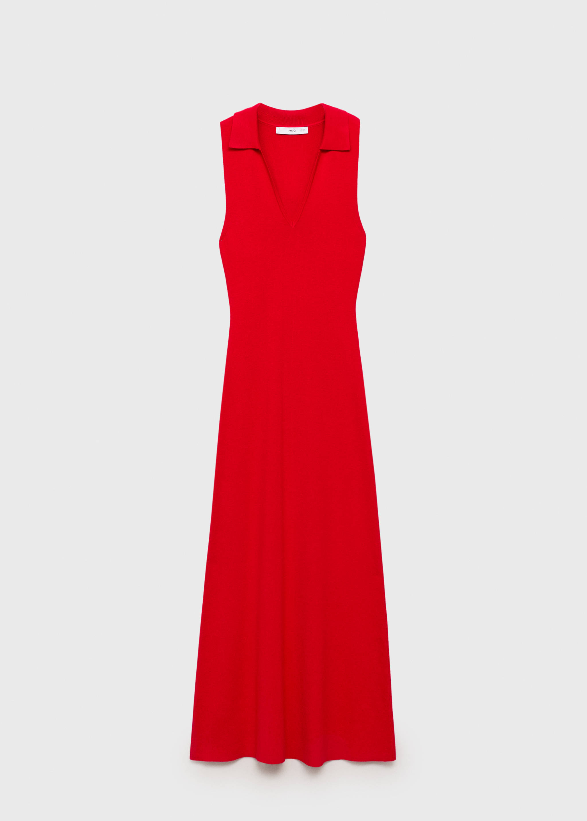 Knitted midi-dress with lapels - Article without model