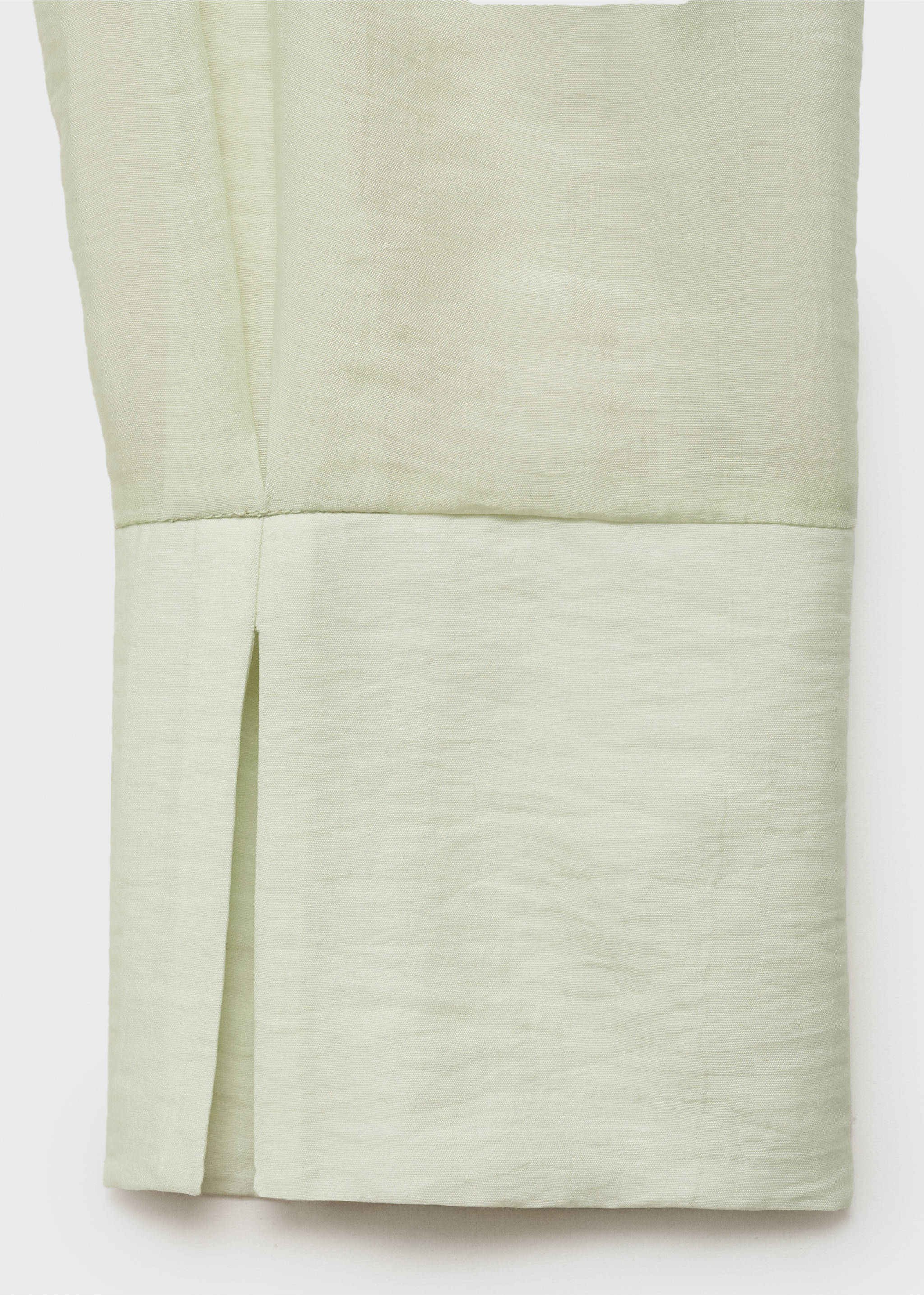 Lyocell wrap shirt with bow closure - Details of the article 8, Aqua Green. Ref: 87097191-00.