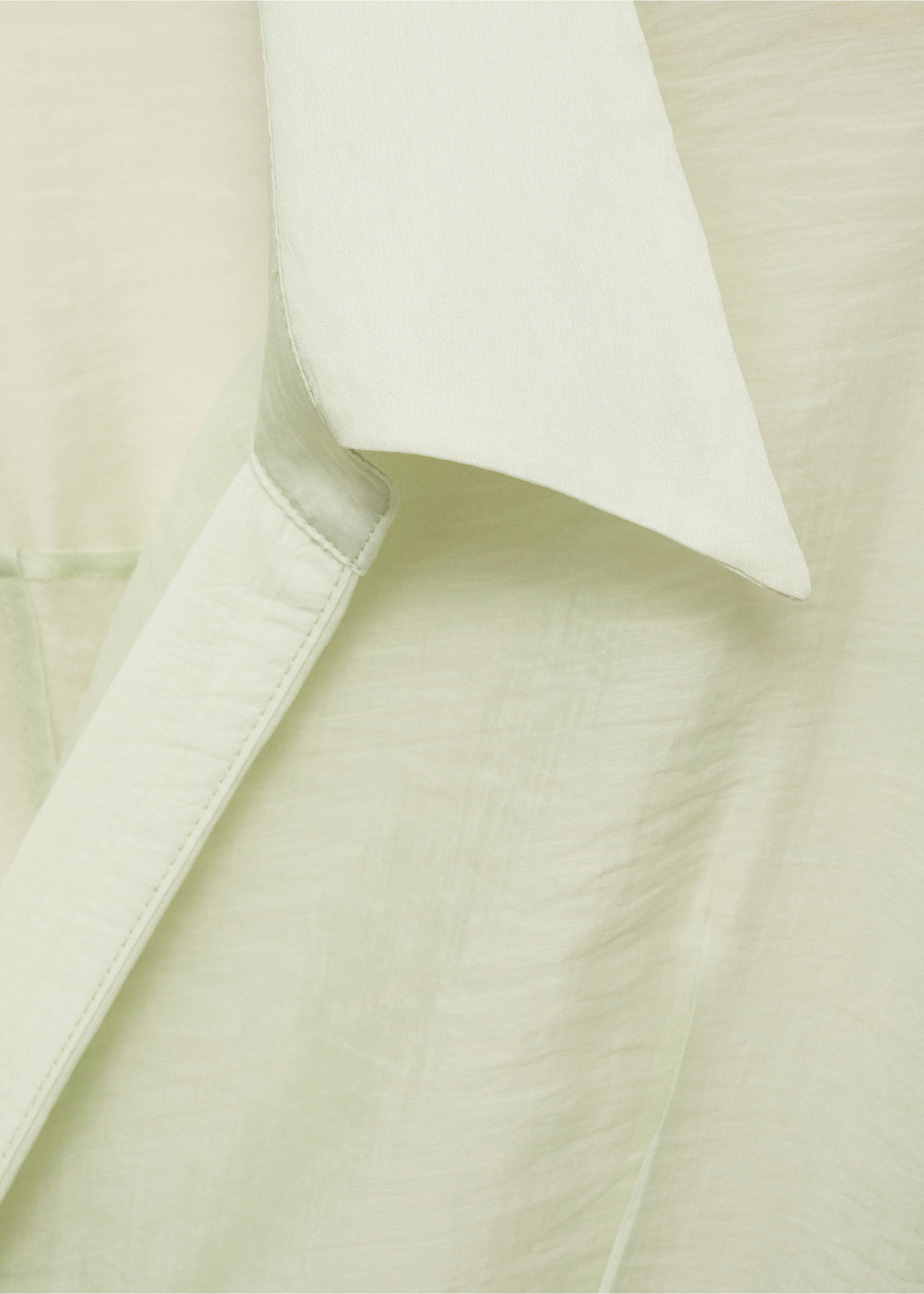 Lyocell wrap shirt with bow closure - Details of the article 0, Aqua Green. Ref: 87097191-00.