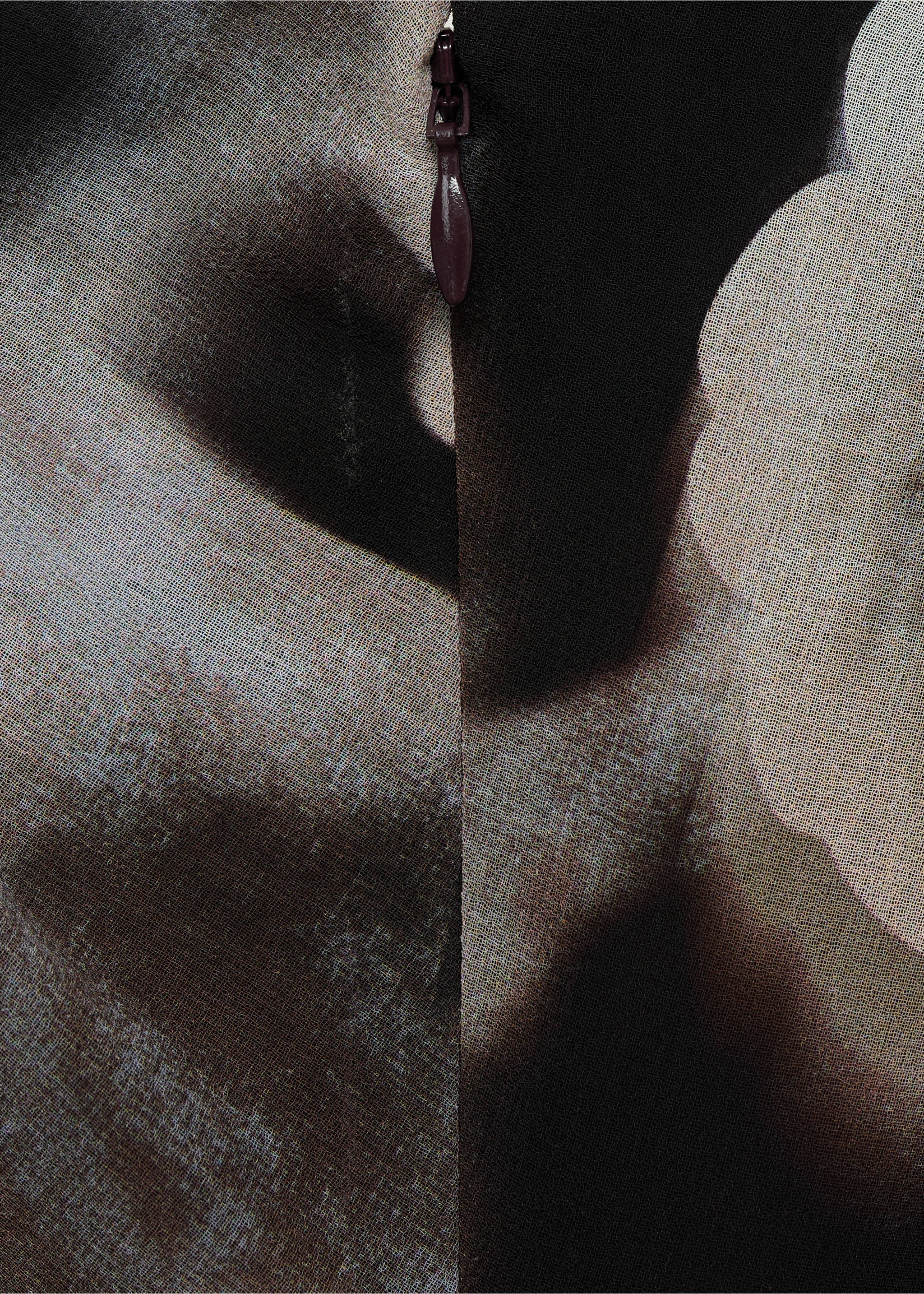 Vestido drapeado estampado floral - Detalle del artículo 0, Marrón. Ref: 87097193-00.