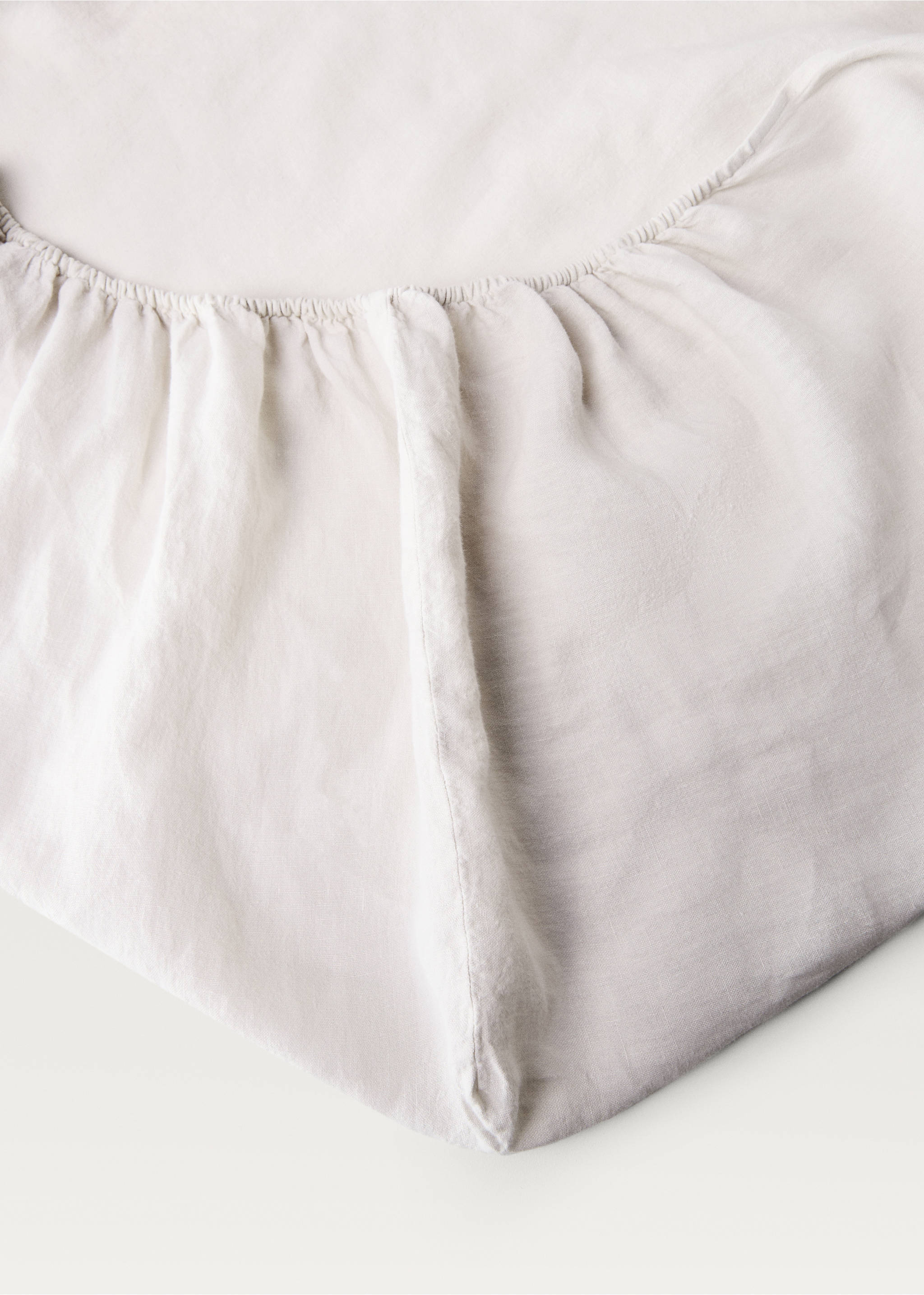Drap-housse lin lavé lit 90 cm - Détail de l'article 1, Beige. Ref: 87097194-00.
