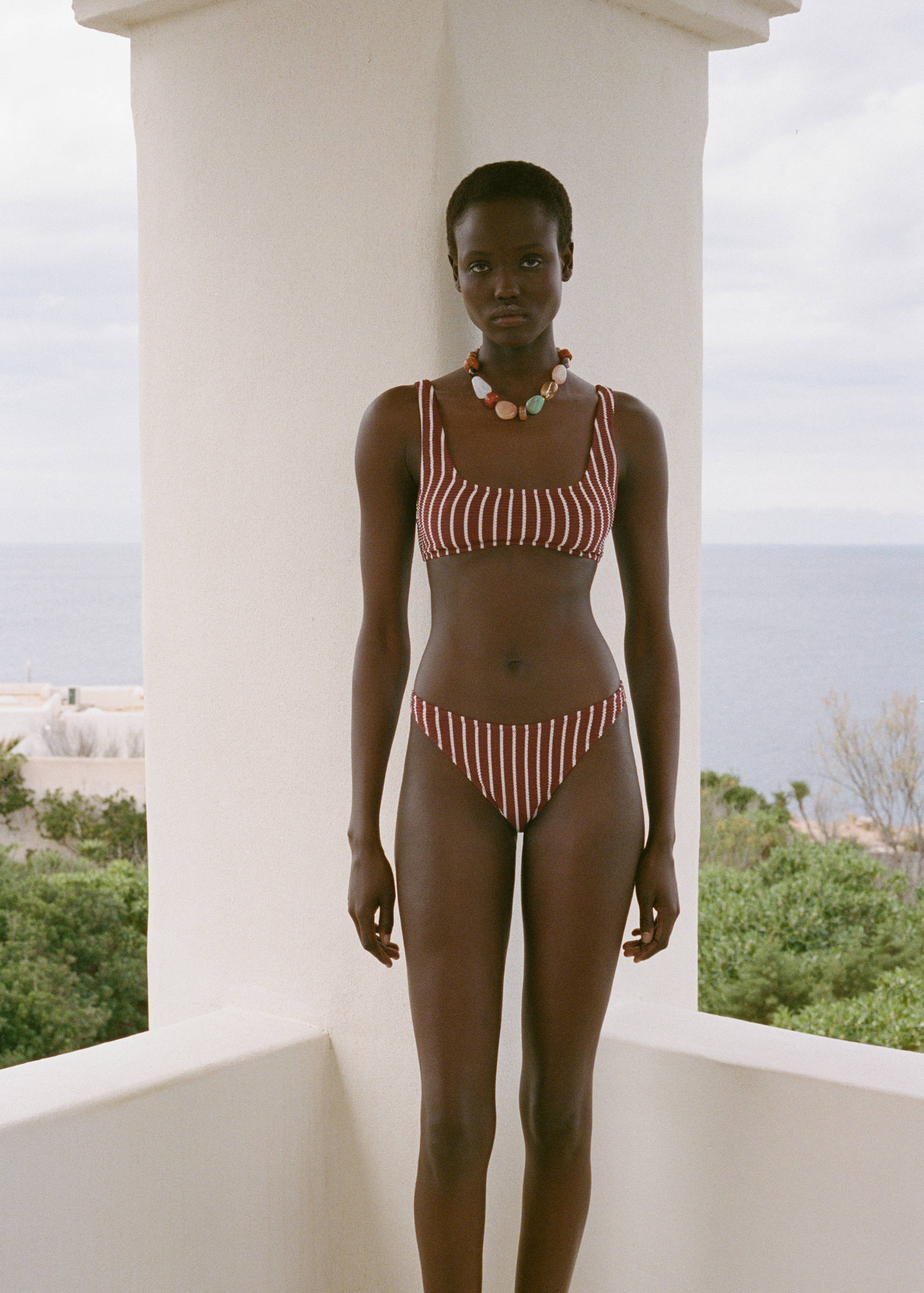 Striped ribbed bikini bottoms - Details of the article 2