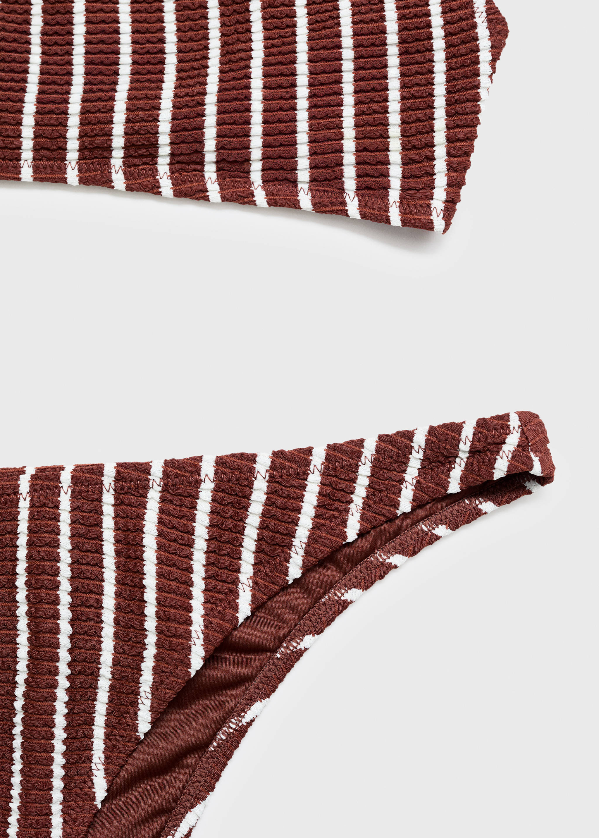 Striped ribbed bikini bottoms - Details of the article 8