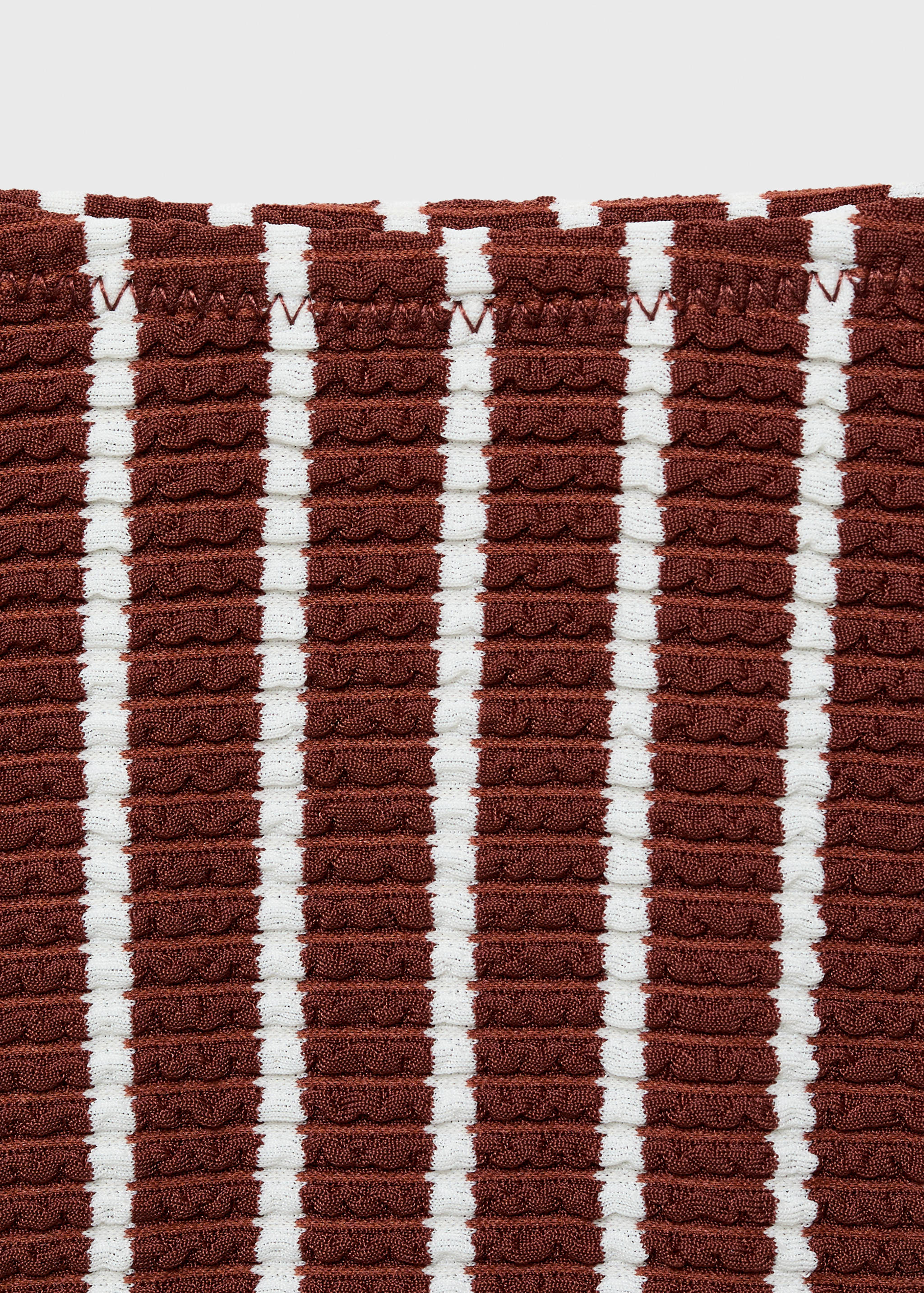 Striped ribbed bikini bottoms - Details of the article 0