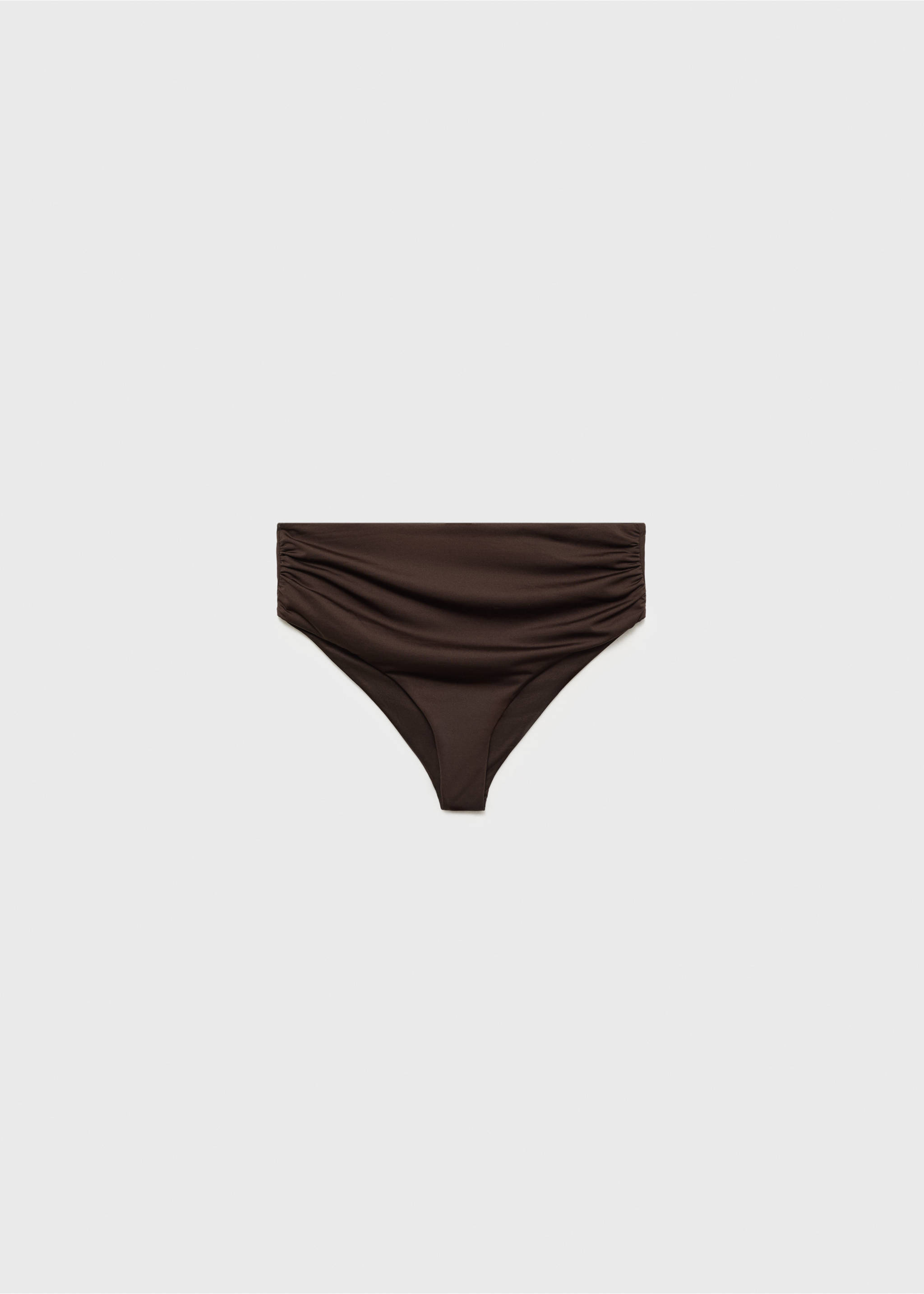 Culotte bikini taille haute drapée - Article sans modèle, Chocolat. Ref: 87097675-00.