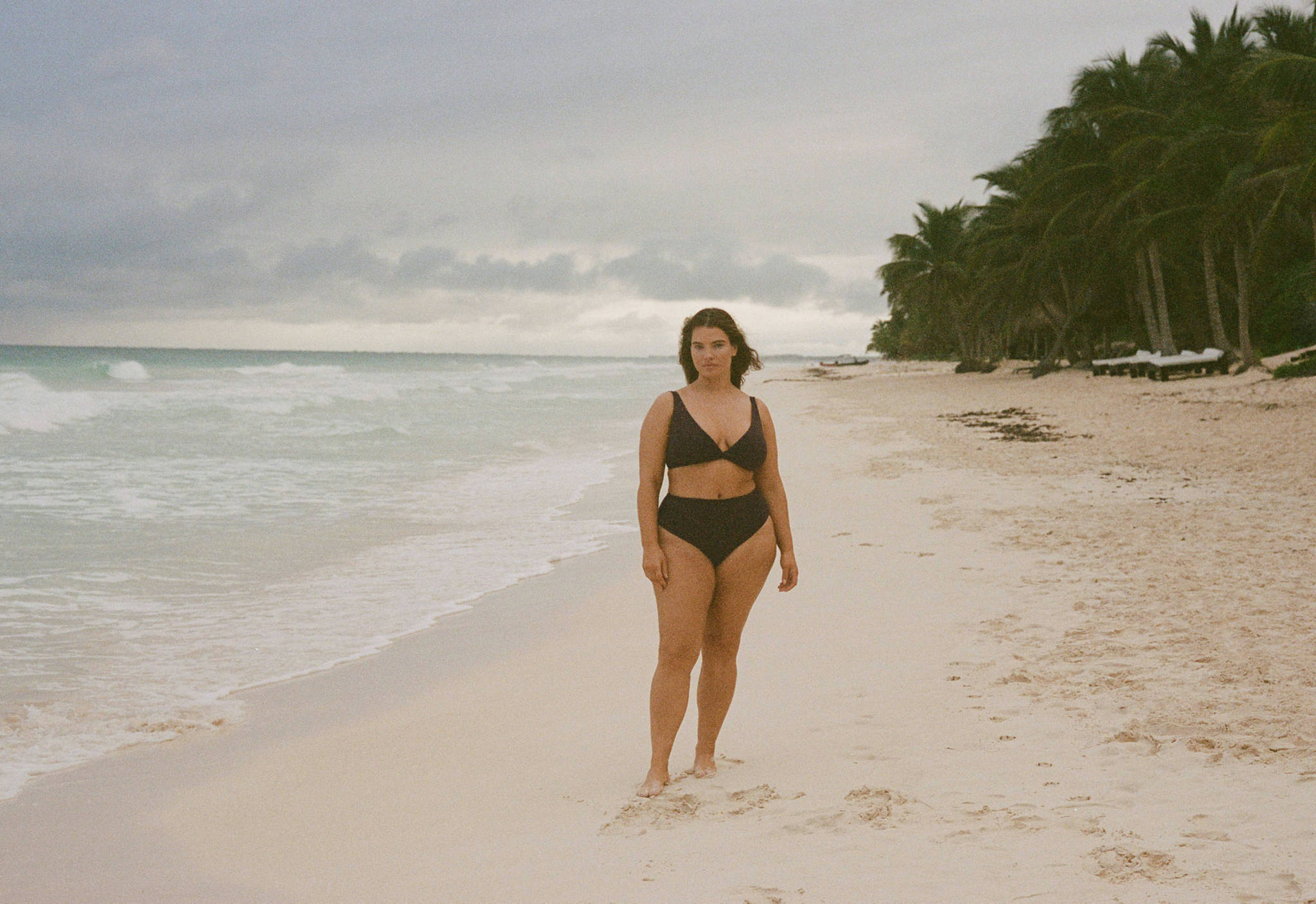 Classic high-waisted draped bikini bottoms - Details of the article 5