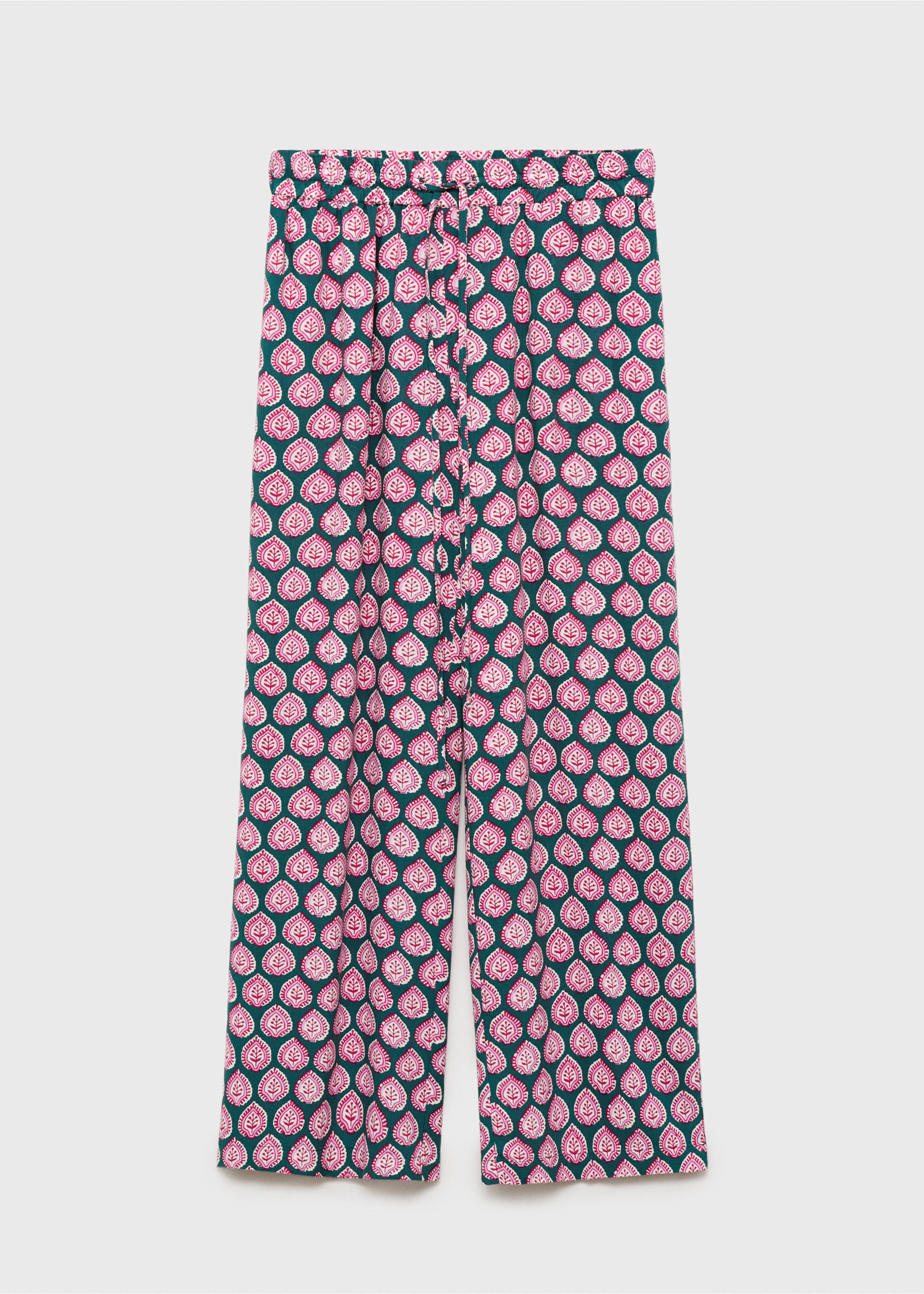 Bedrukte rechte broek - Artikel zonder model, Donkergroen. Ref: 87097680-00.