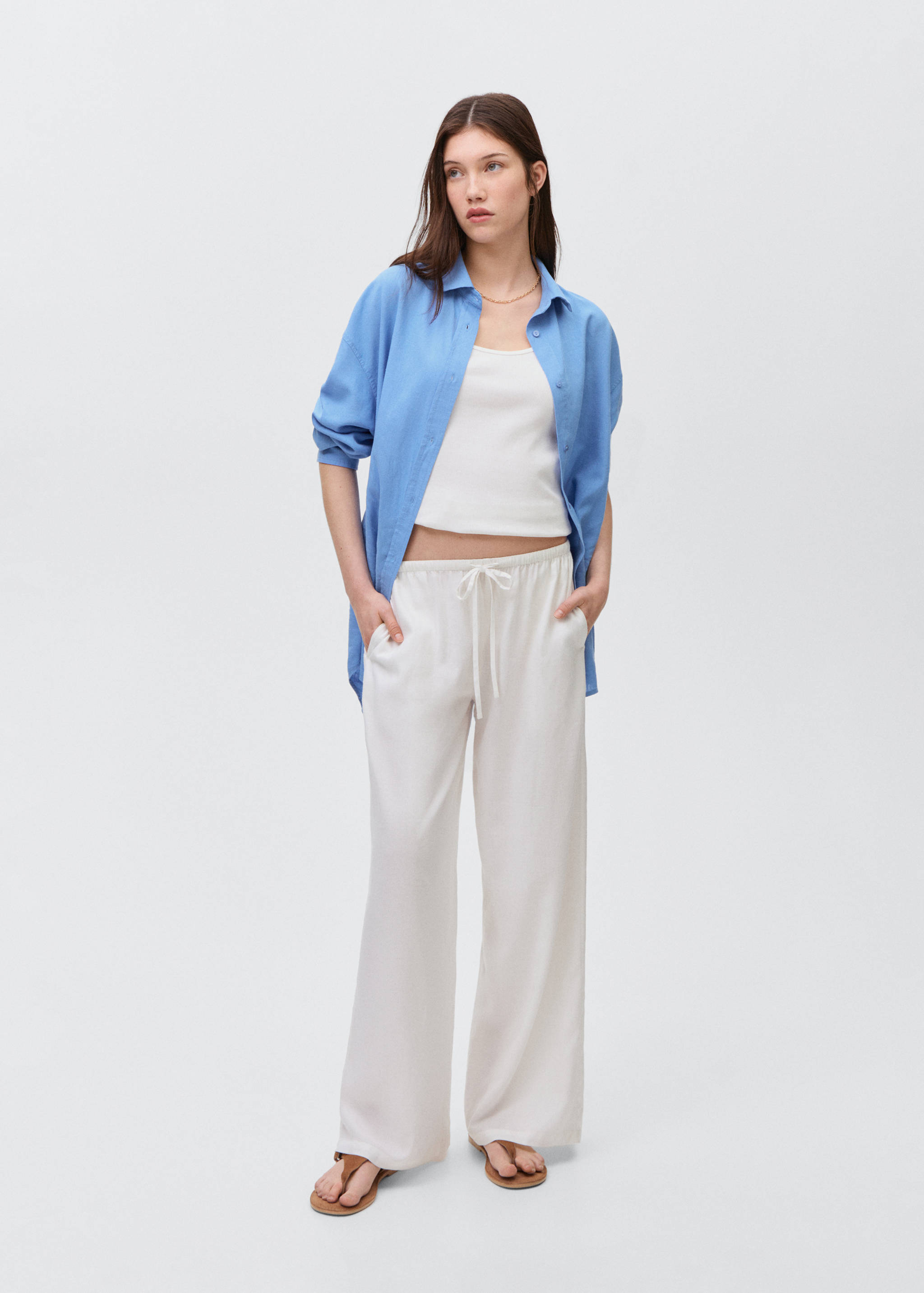 Regular-fit linen shirt - General plane
