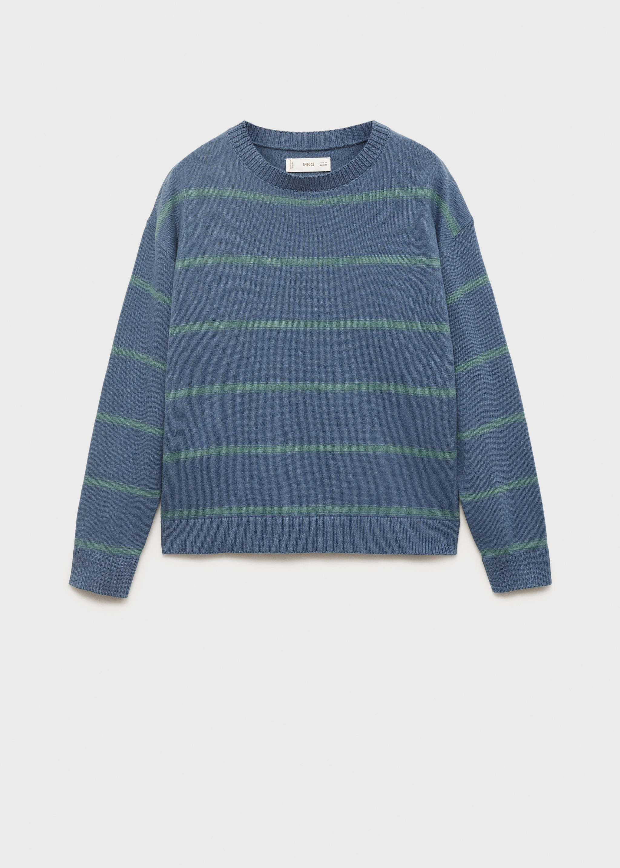 Striped cotton-blend sweater - Article without model