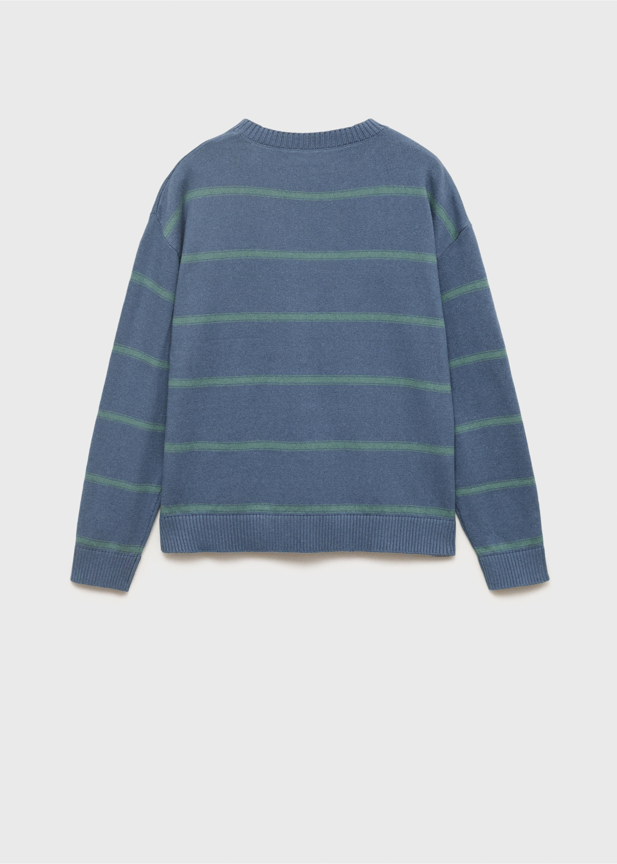 Striped cotton-blend sweater - Reverse of the article, Blue. Ref: 87097682-00.